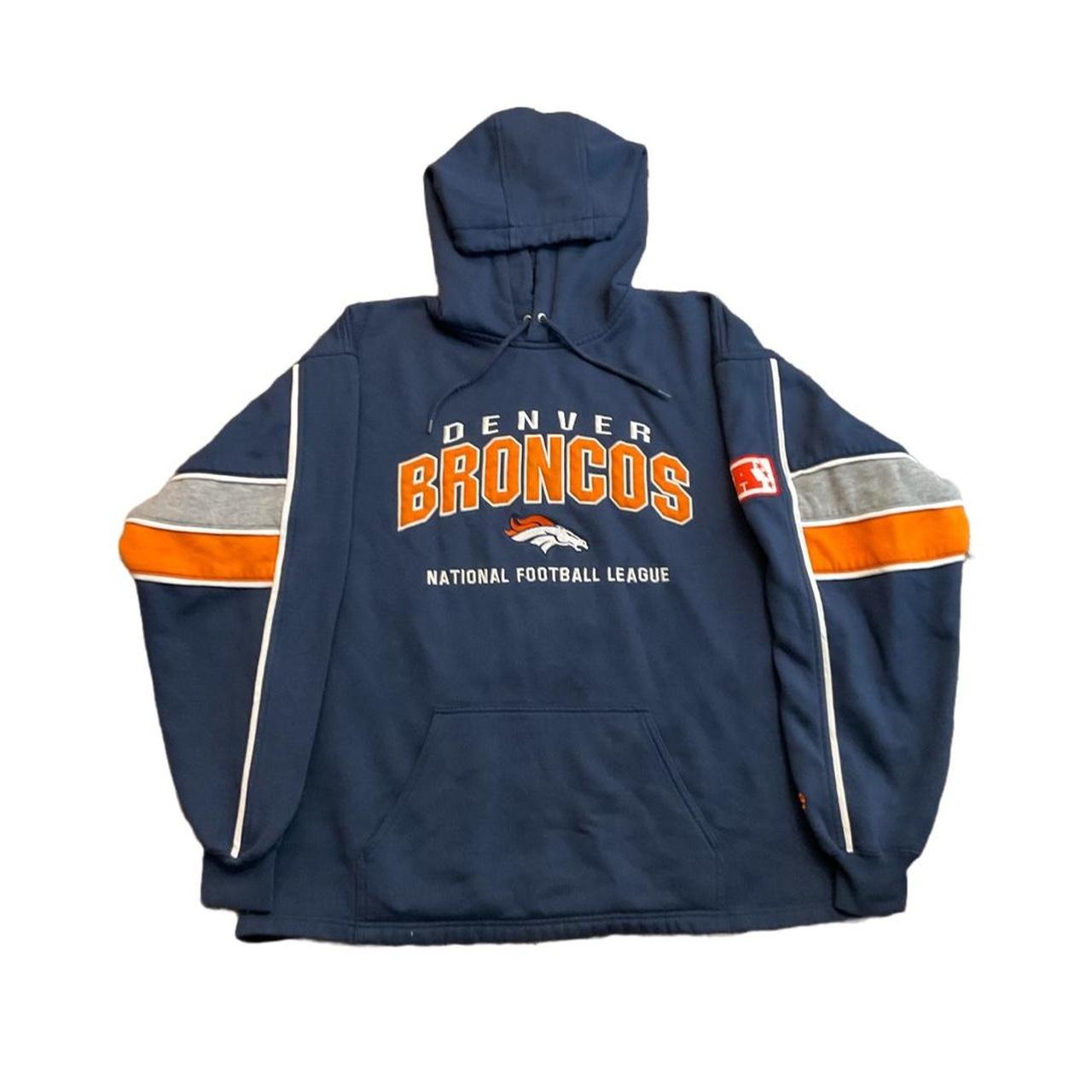 Vintage 90s Navy Denver Broncos Sweatshirt - XX-Large Cotton