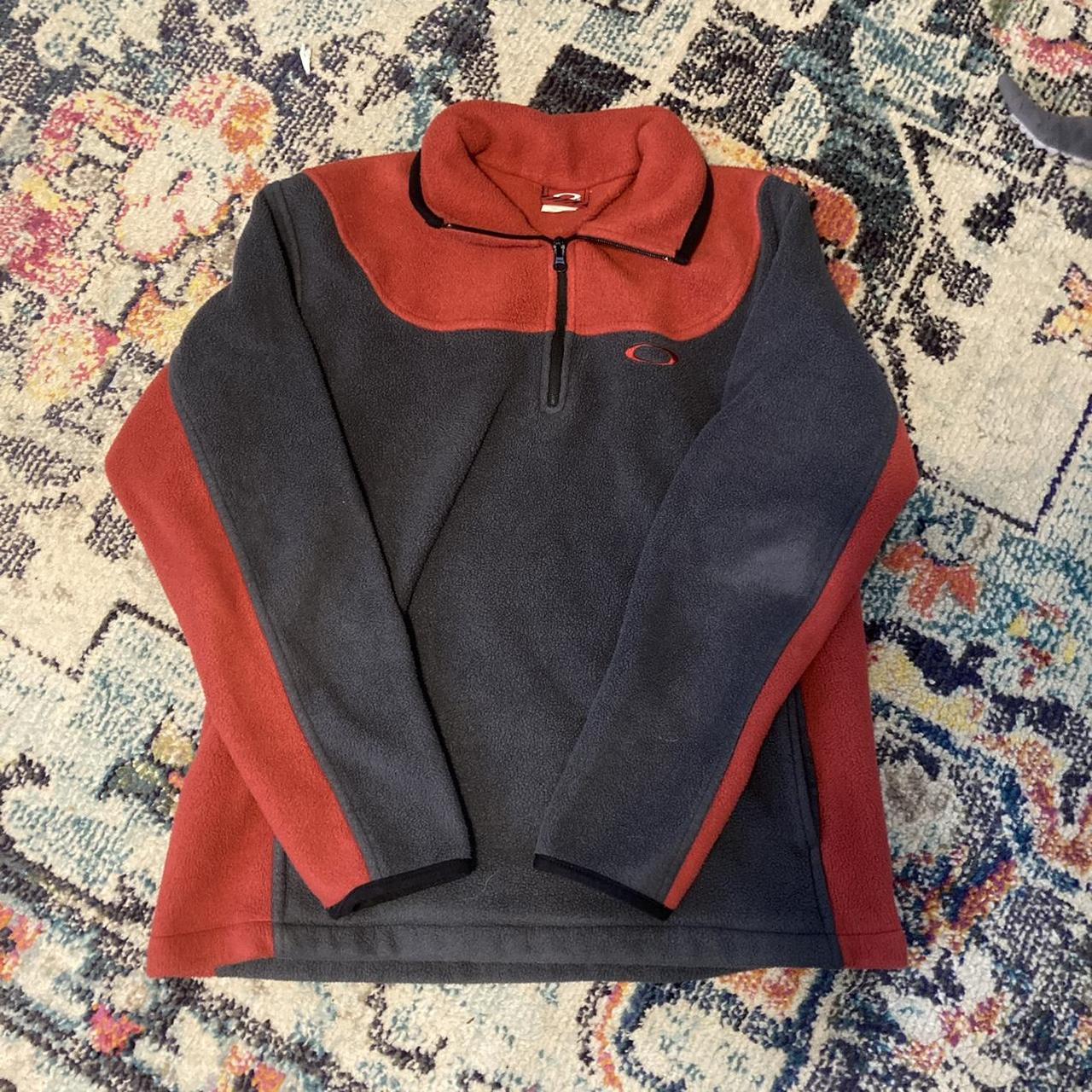 Vintage Oakley quarter zip fleece Size... - Depop