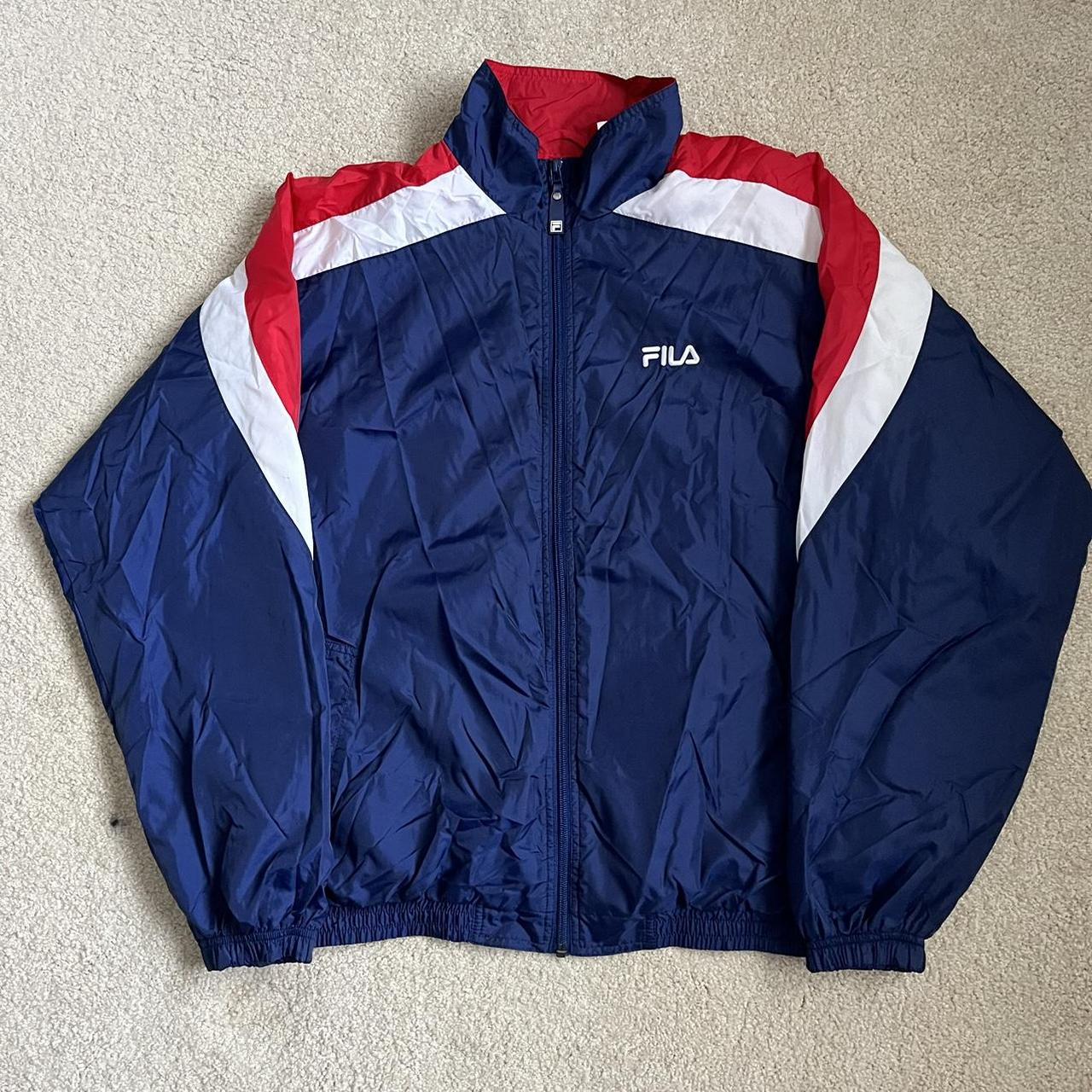 Fila Windbreaker Size L Measurements: 24.5” x... - Depop