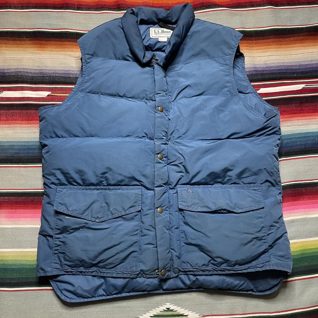 Vintage LL Bean Mens Blue Insulation Goose Down... - Depop