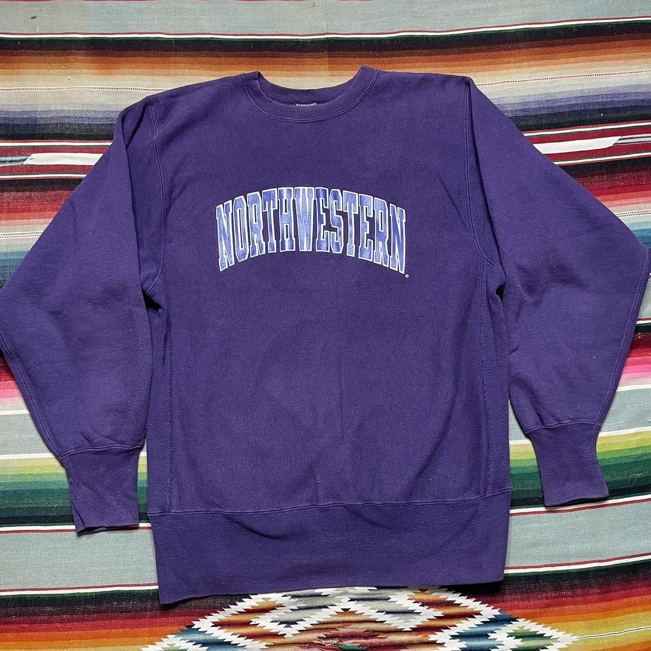 Vtg 90s Champion Reverse Weave Purple Northwestern...