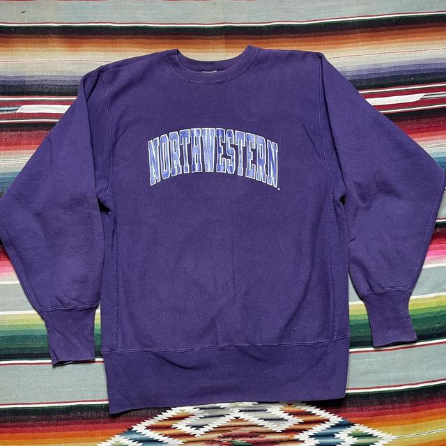 Vtg 90s Champion Reverse Weave Purple Northwestern... - Depop