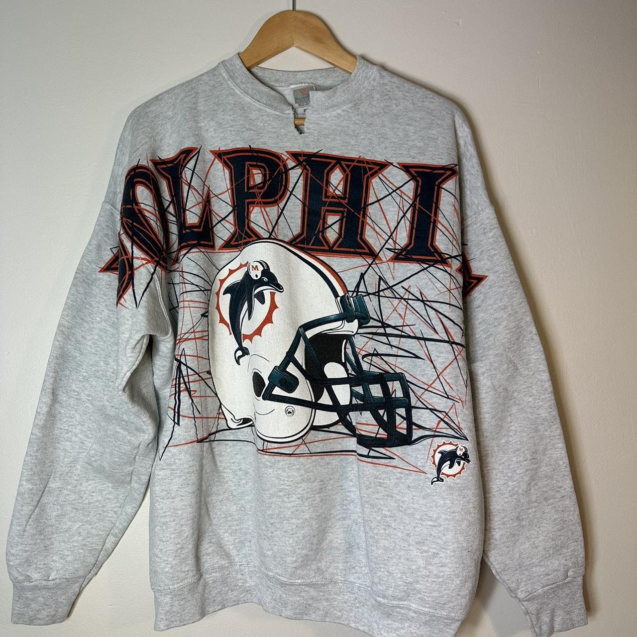 Vintage Miami Dolphins sweatshirt size XL good - Depop