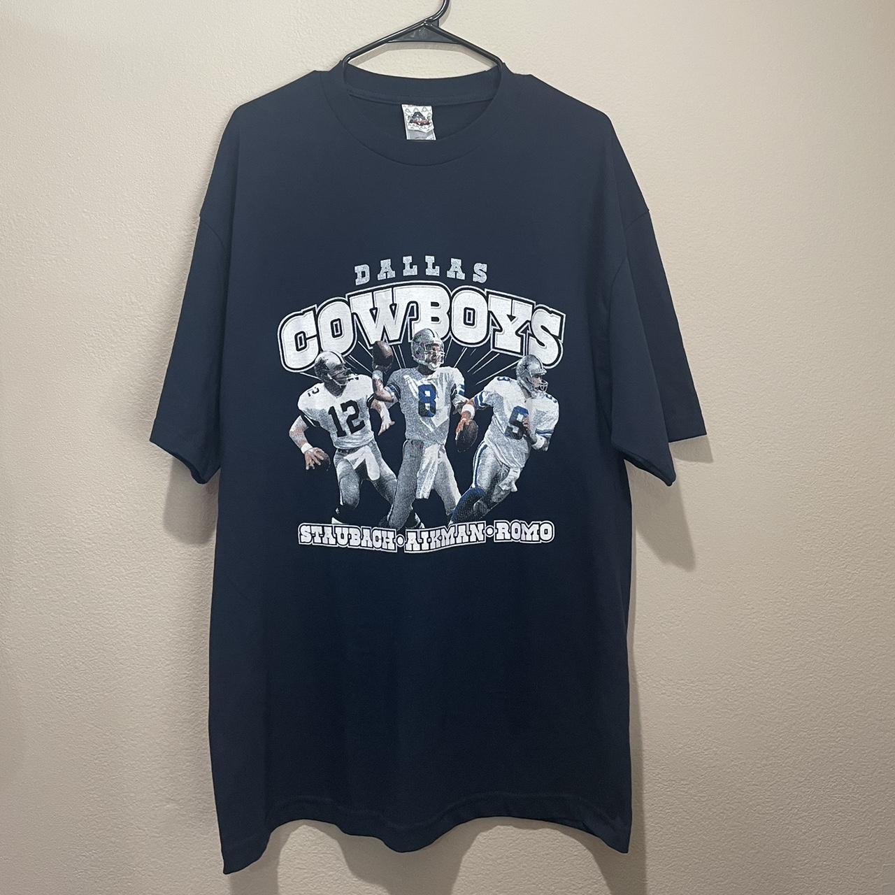 Dallas Cowboys Tony Romo Shirt Mens Blue White NFL - Depop