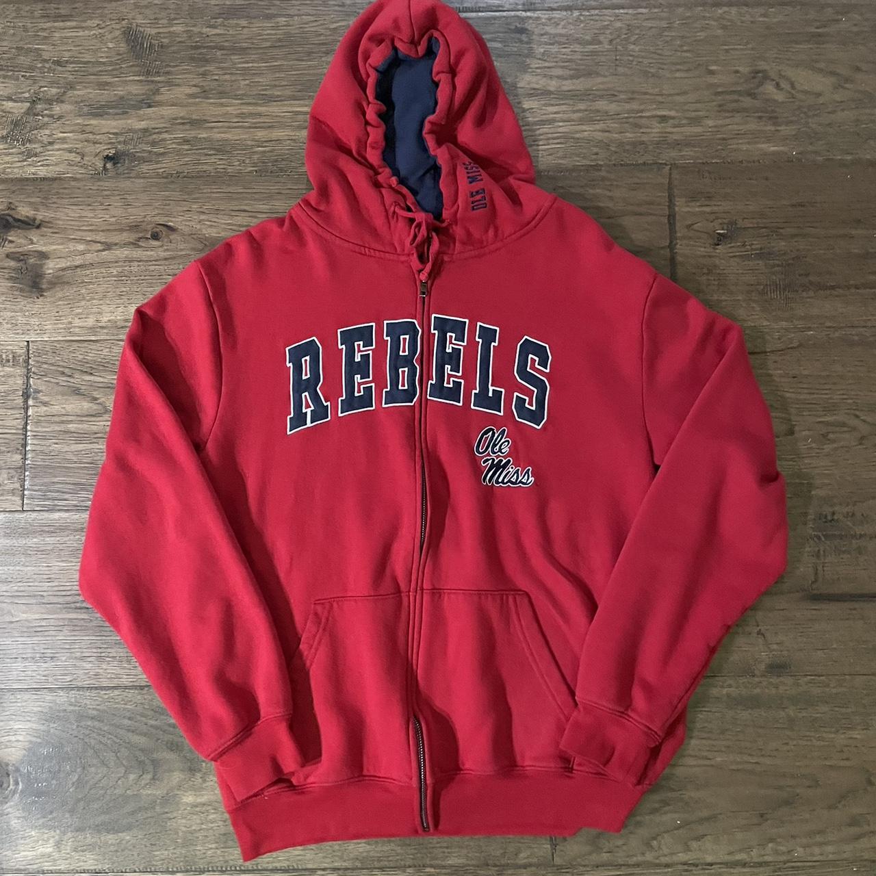 Vintage Ole Miss zip up hoodie Size Large, perfect... - Depop