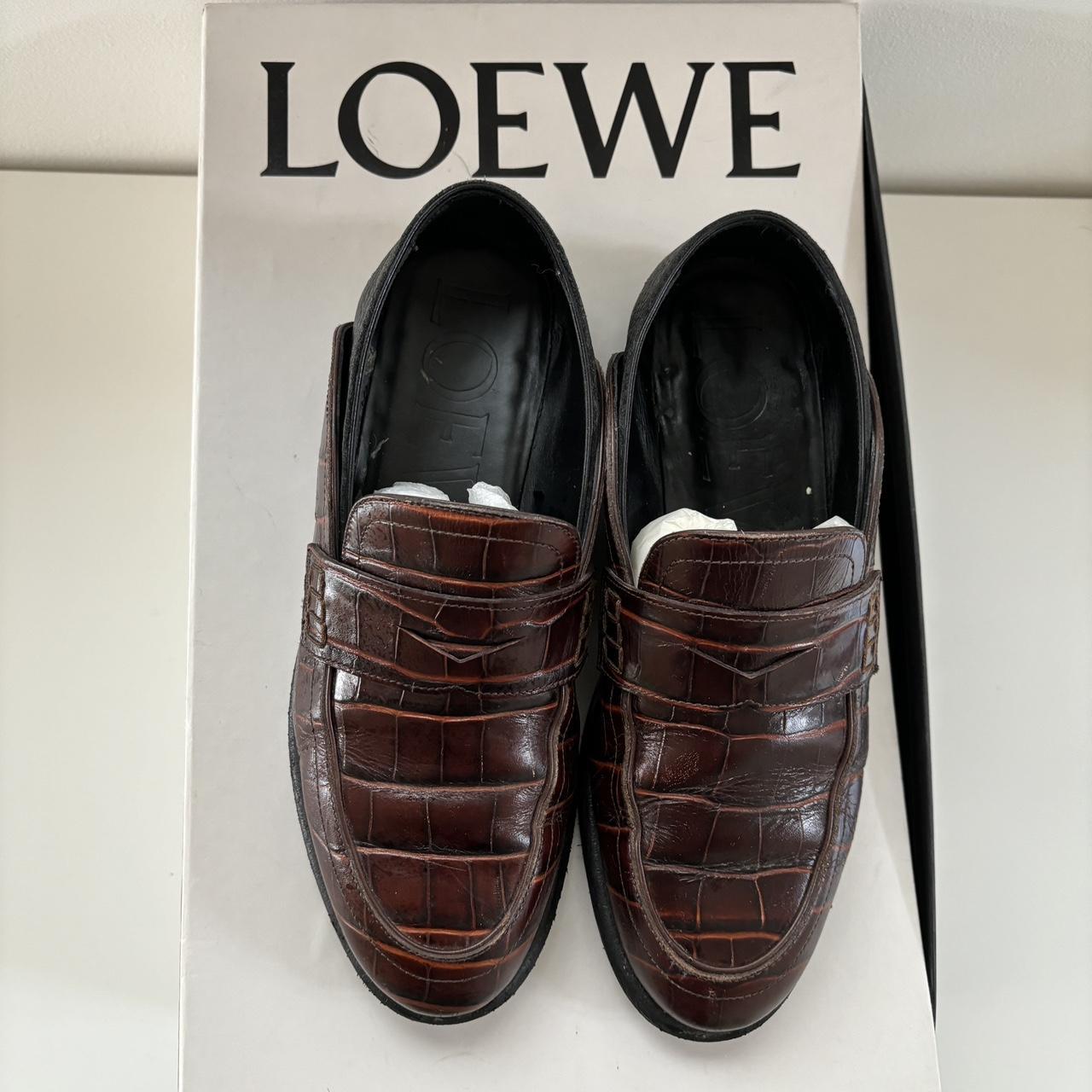 Loewe croc loafers online