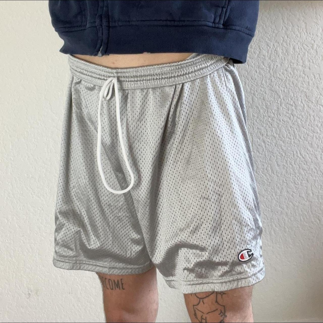 champion shorts silver