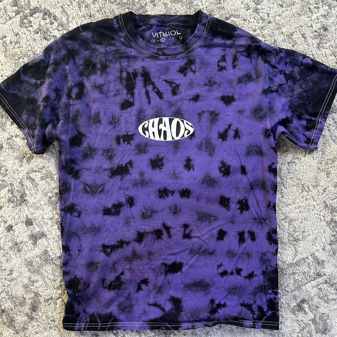 Vitriol Mayhem Black & Purple Tie Dye T-Shirt