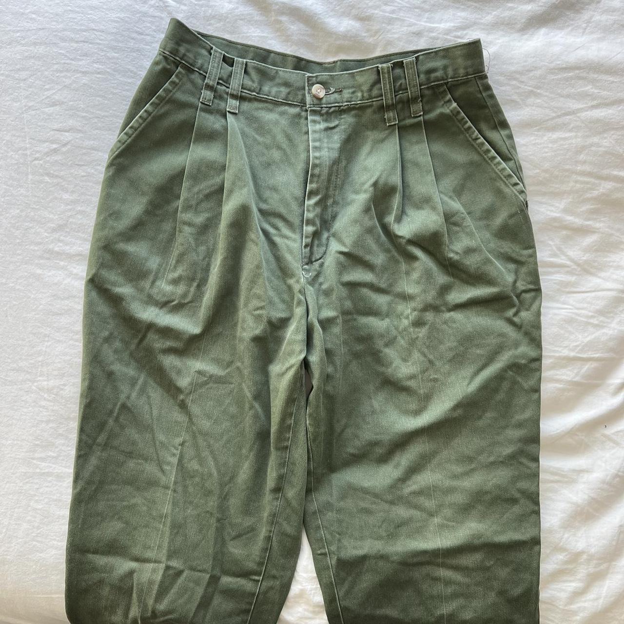 Chic Women's Khaki and Green Trousers (2)