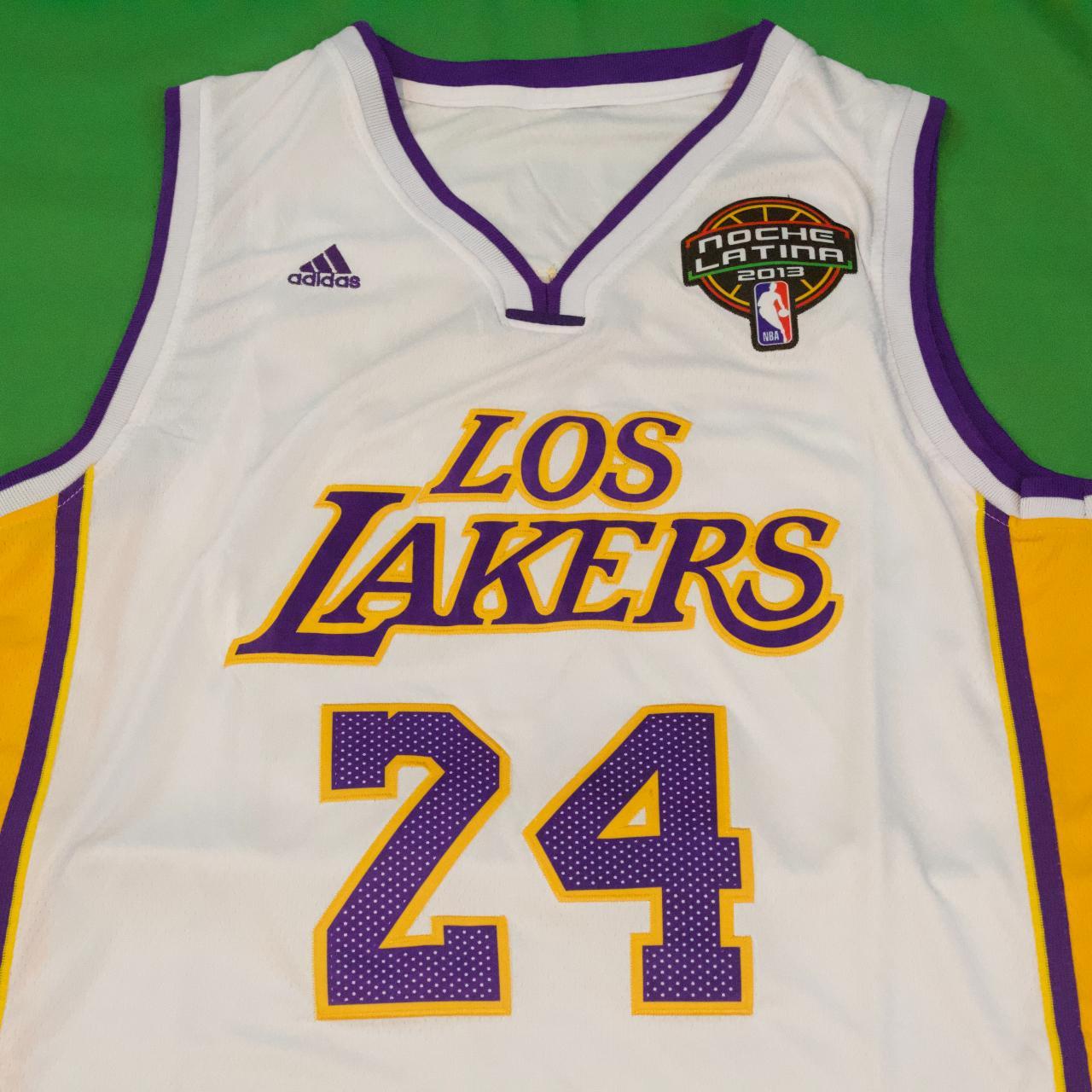 ADIDAS LOS LAKERS KOBE BRYANT 24 NBA NOCHE LATINA LATIN NIGHTS JERSEY 