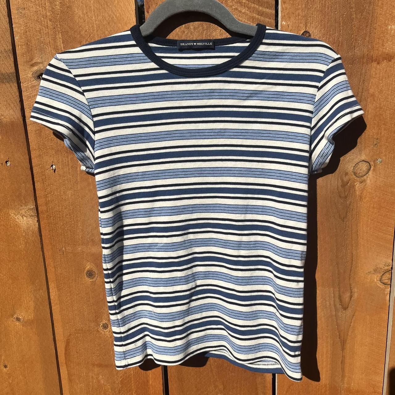 Brandy Striped Hailey tee shirt Never worn Depop