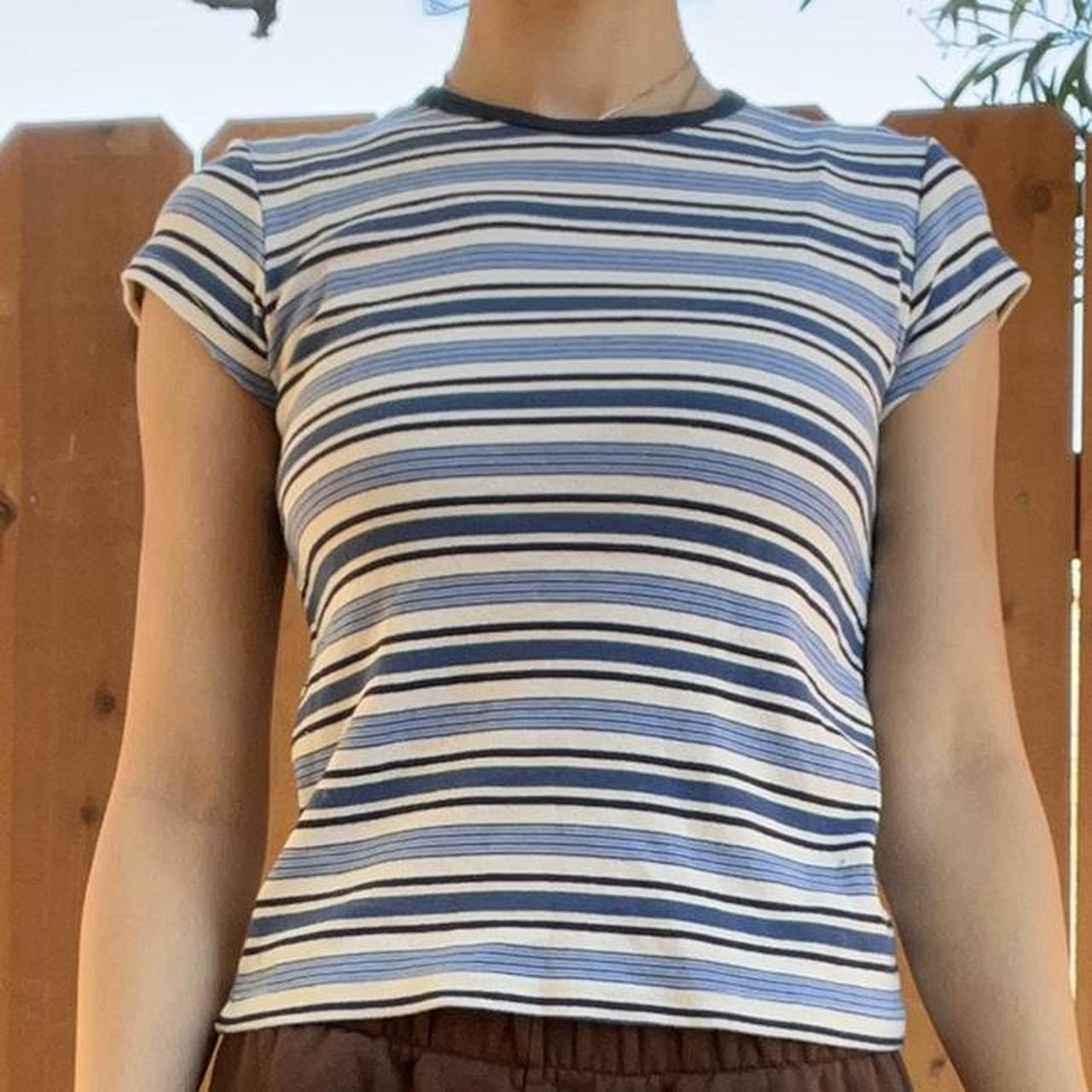 Brandy Striped Hailey tee shirt Never worn Depop