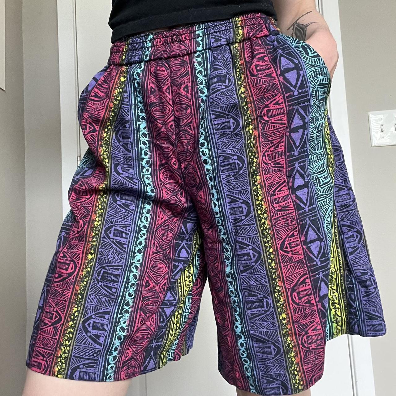 Vintage Bike Shorts Lounge Shorts 90s multicolor. Depop