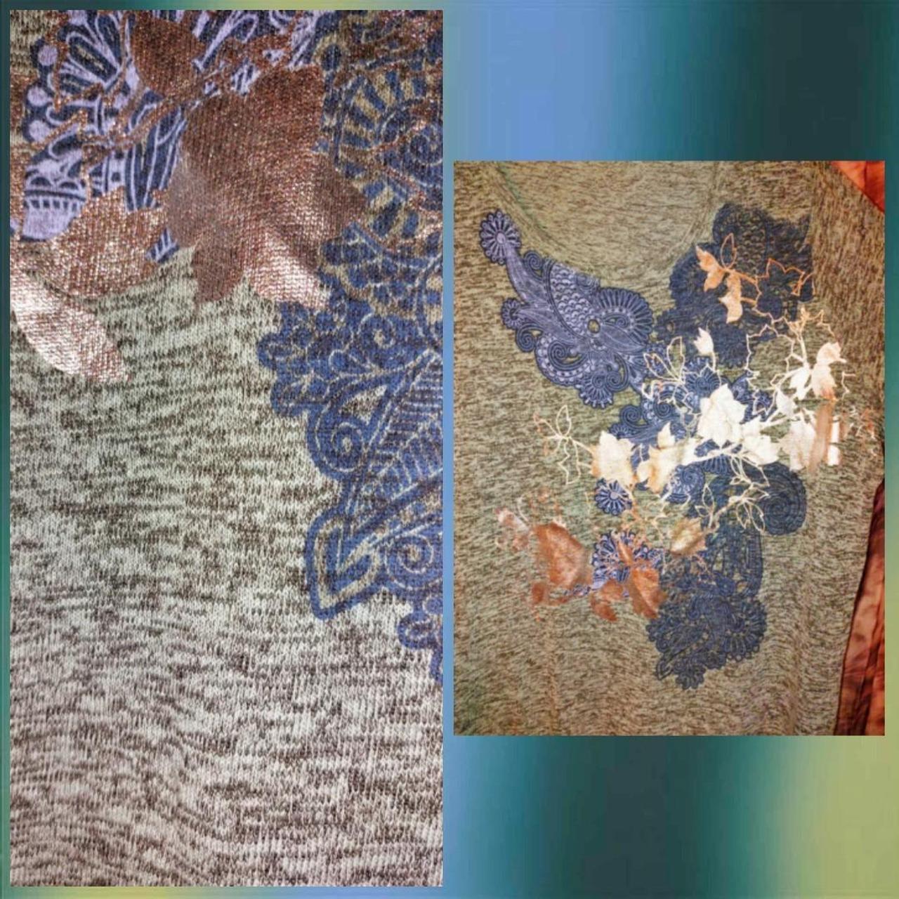 Source Unknown Women's Sweater - Blue/Multi - 3XL… - image 4