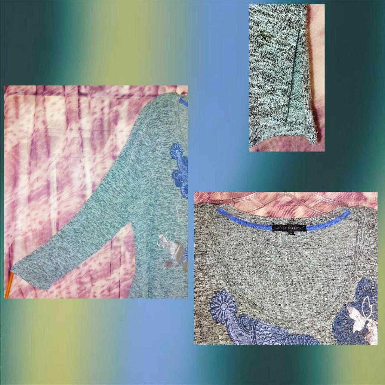 Source Unknown Women's Sweater - Blue/Multi - 3XL… - image 3