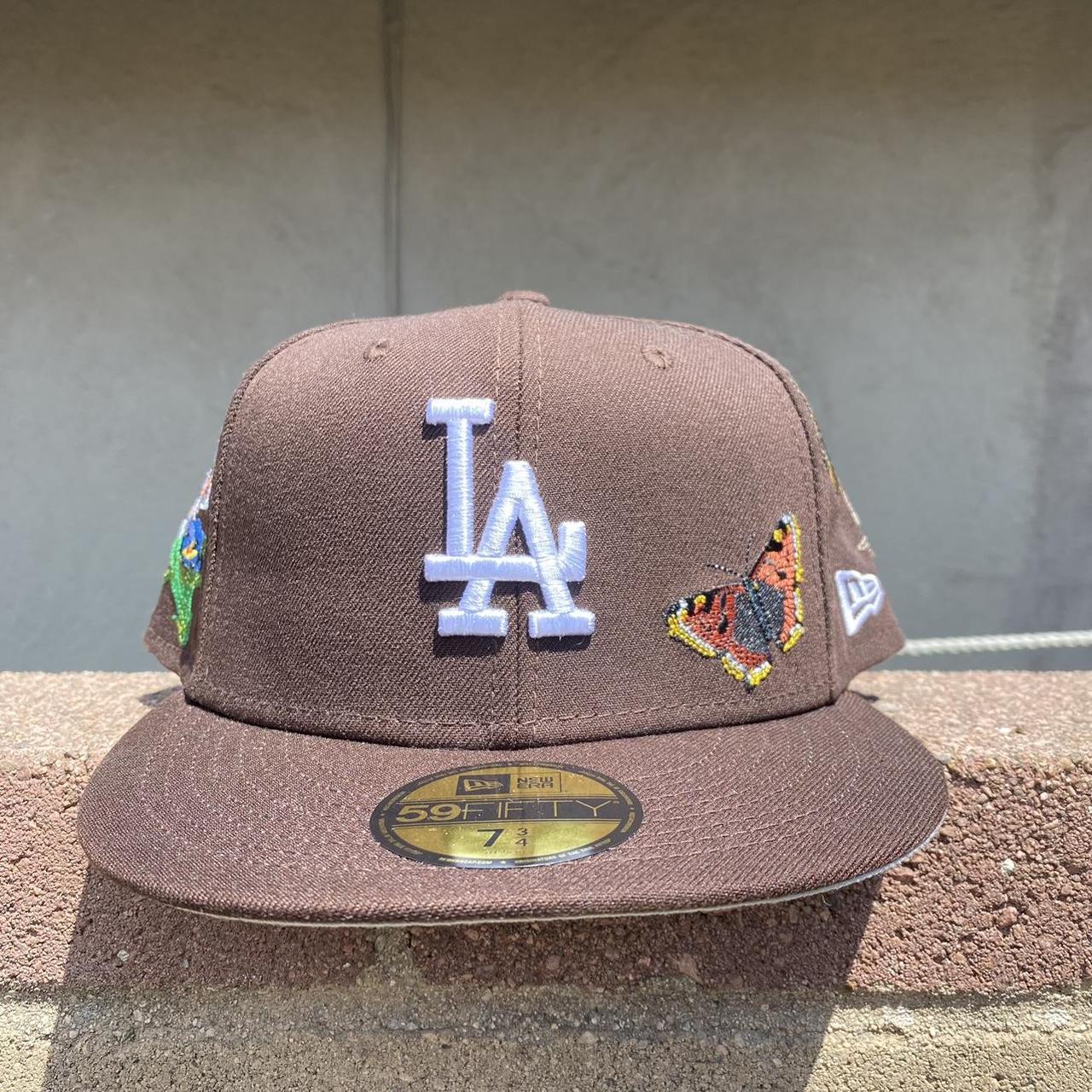 Size 7 & 3/4 Los Angeles dodgers hat by FELT Never... - Depop