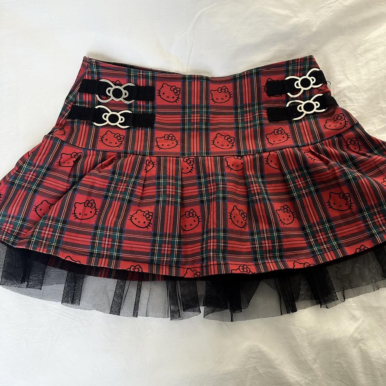 Hello Kitty Dolls Kill Plaid Skirt Red This is a. Depop