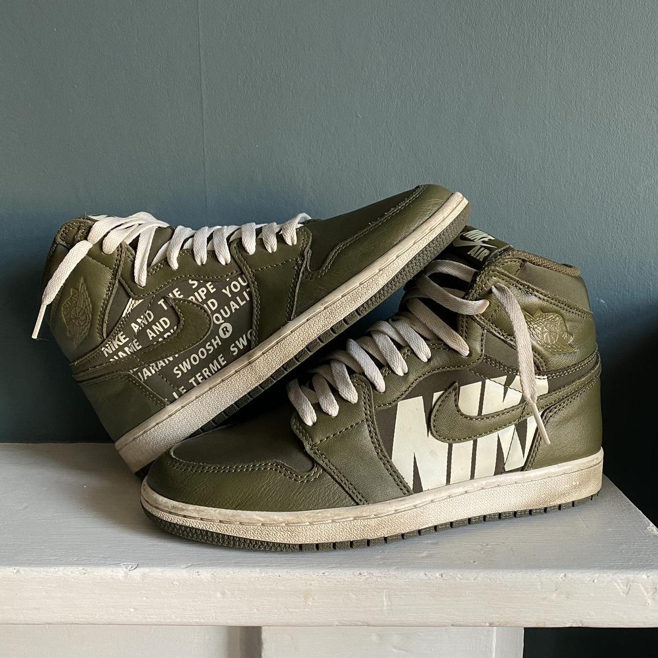 Air jordan 1 retro high og olive canvas online