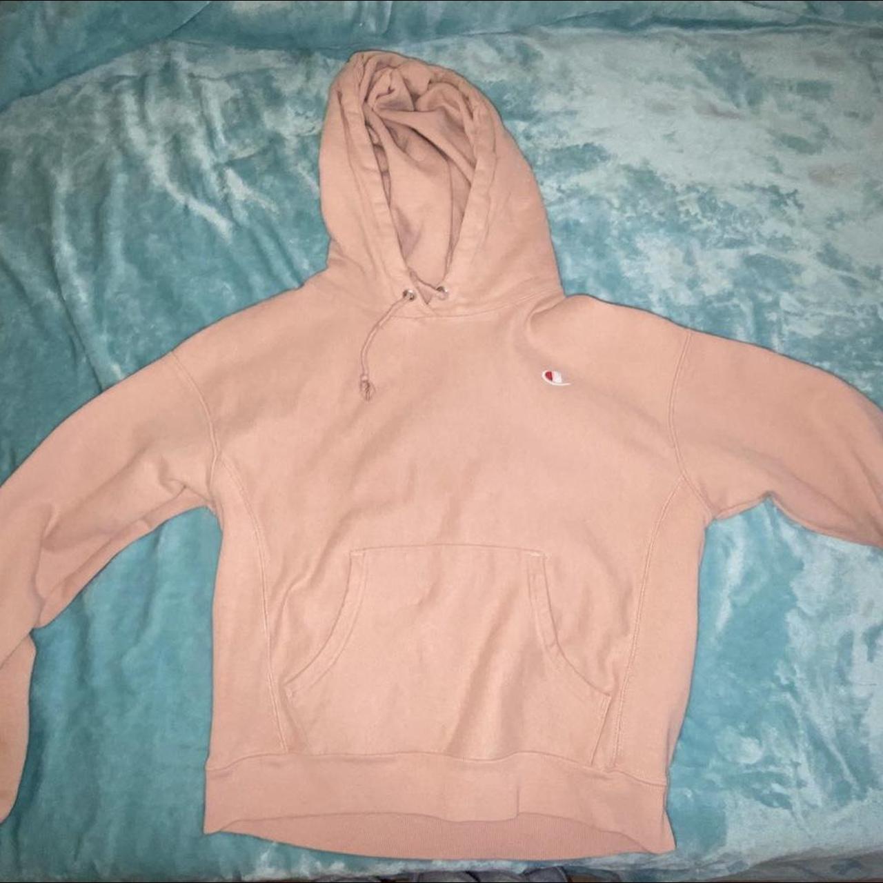 Peach colored champion on sale hoodie