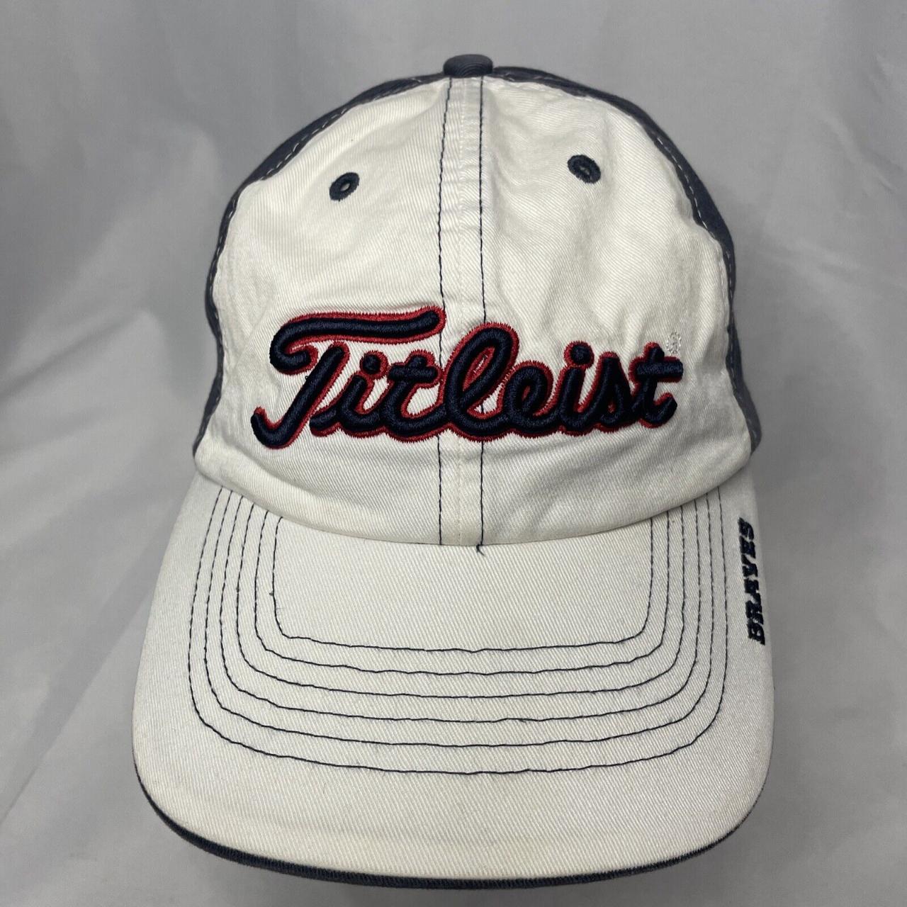 Titleist San Atlanta Braves White & Blue Cap - Depop