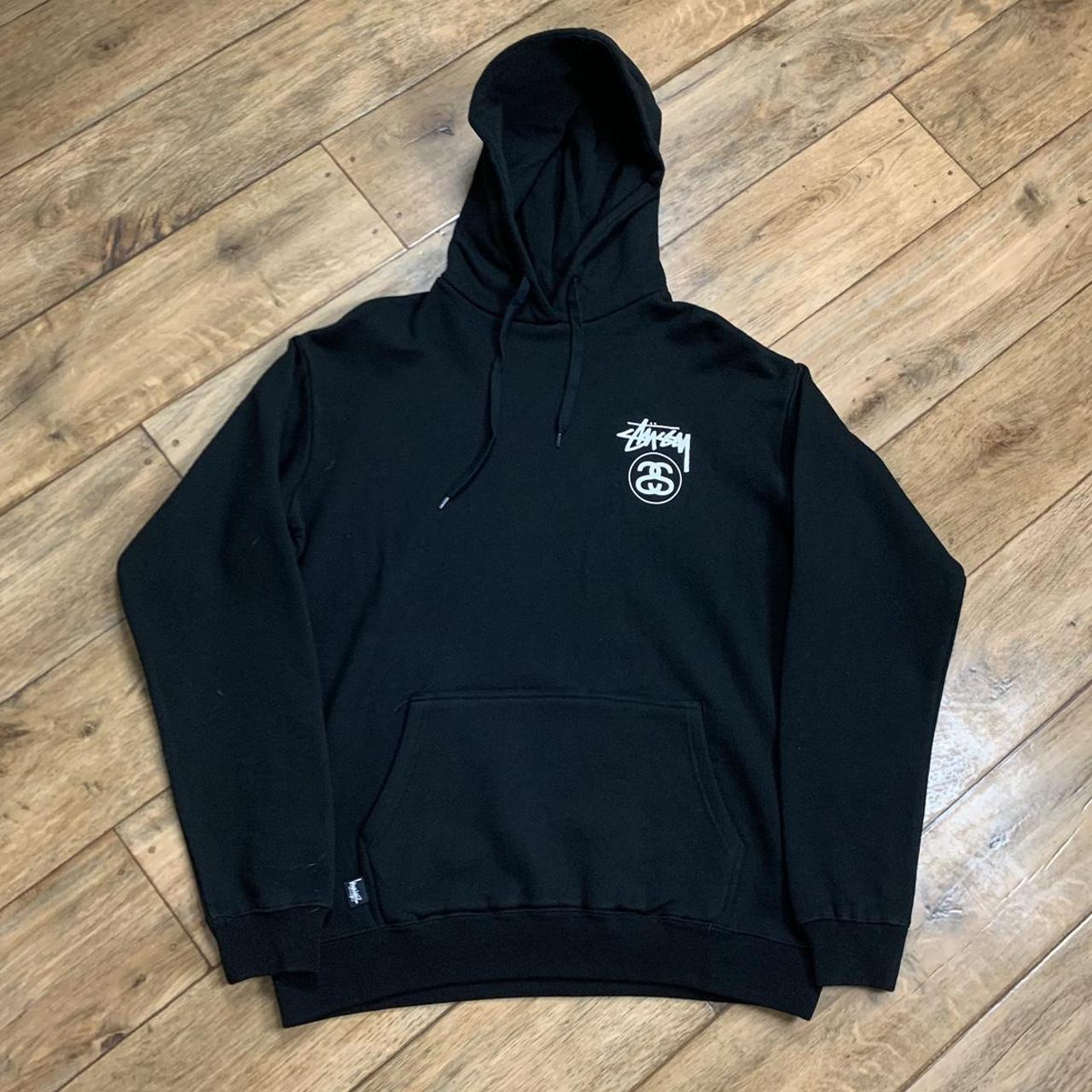 Stussy Australia Classic Black Hoodie Condition:... - Depop