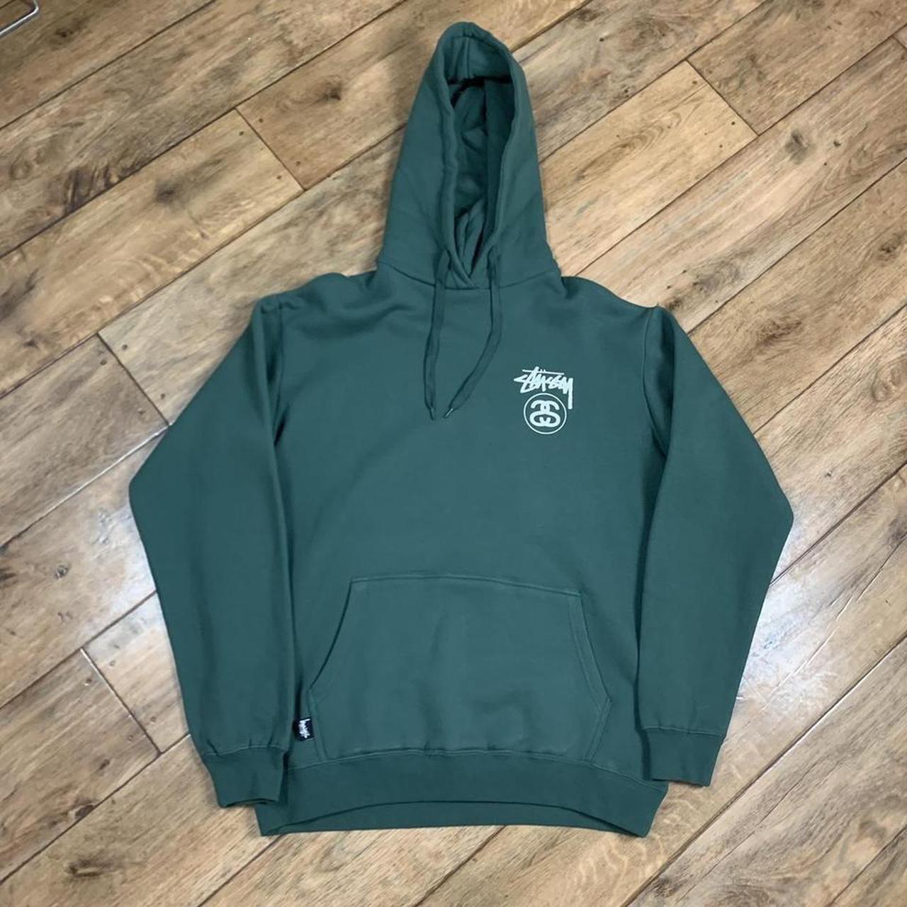 Stussy Australia Classic Green Hoodie Condition:... - Depop