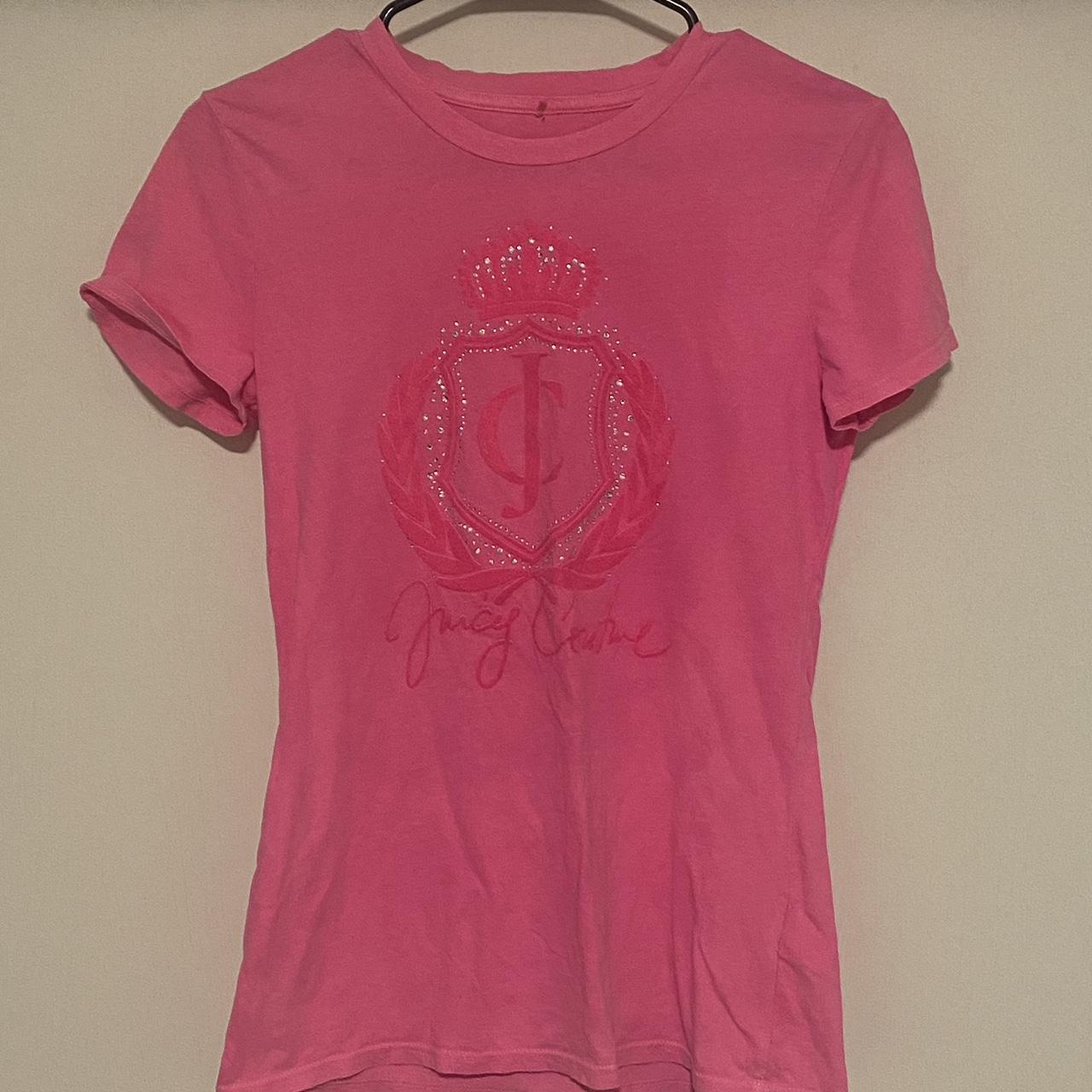 Juicy Couture Women's Pink T-shirt | Depop