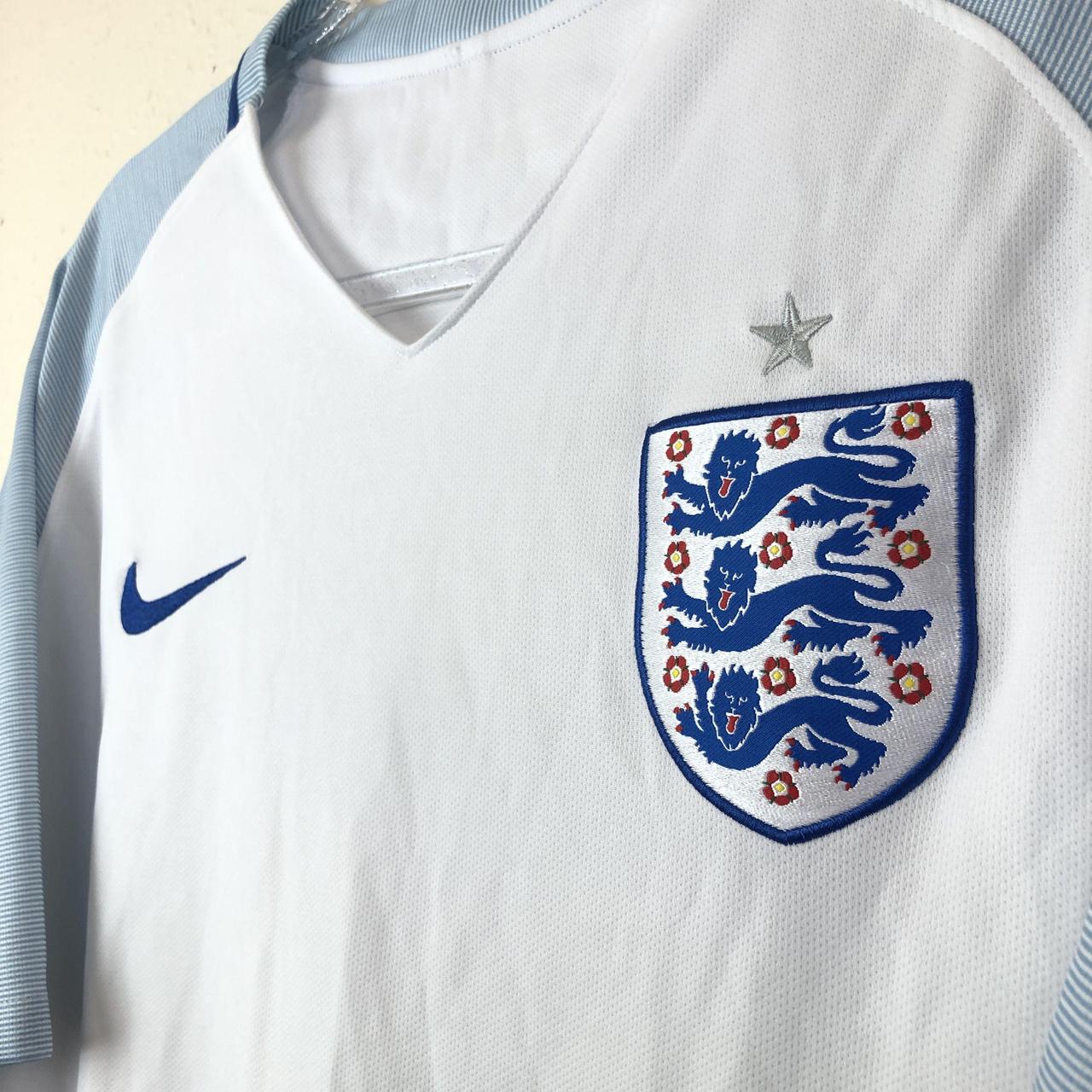 England Football Top Womens World Cup Unisex White... - Depop