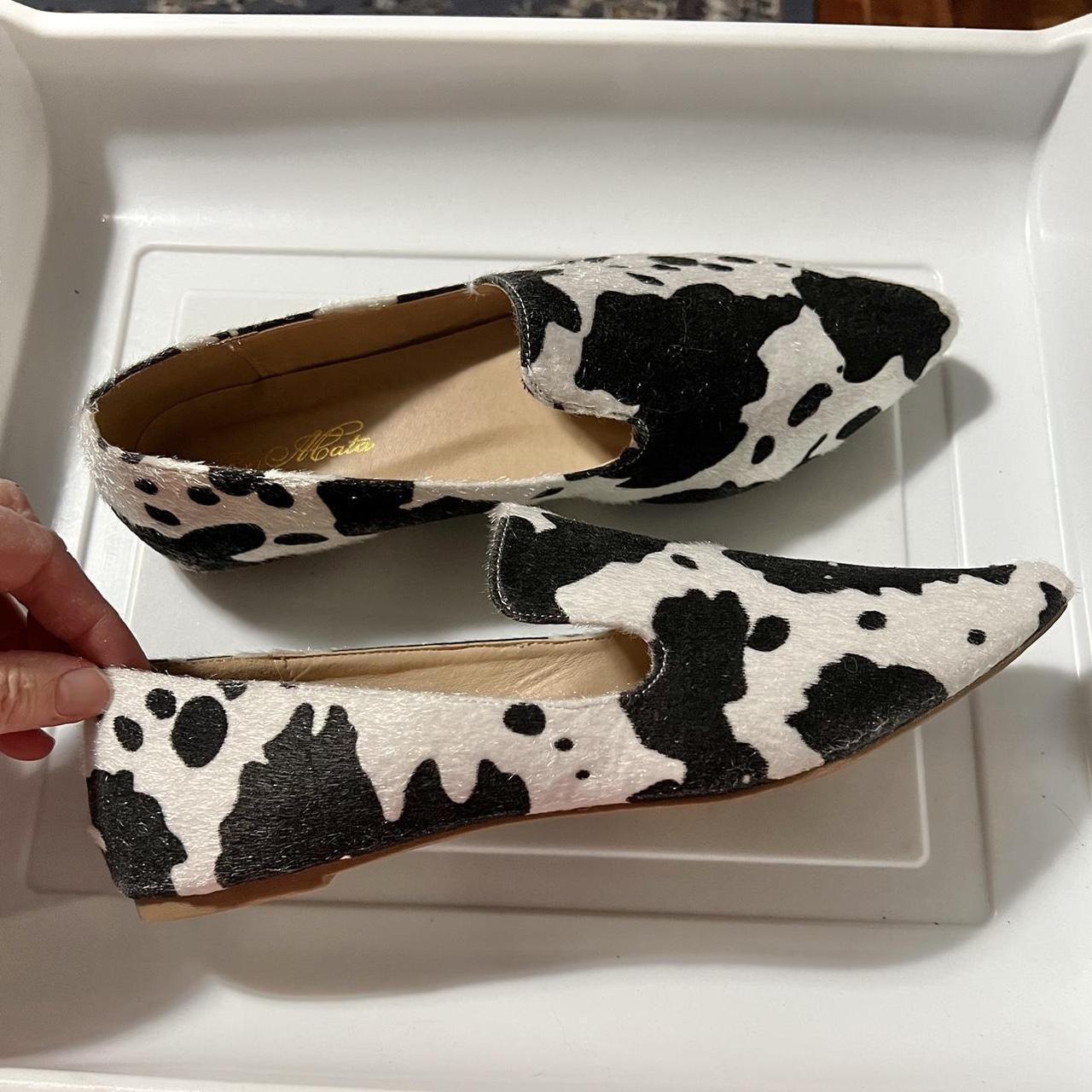 Cow print clearance flats