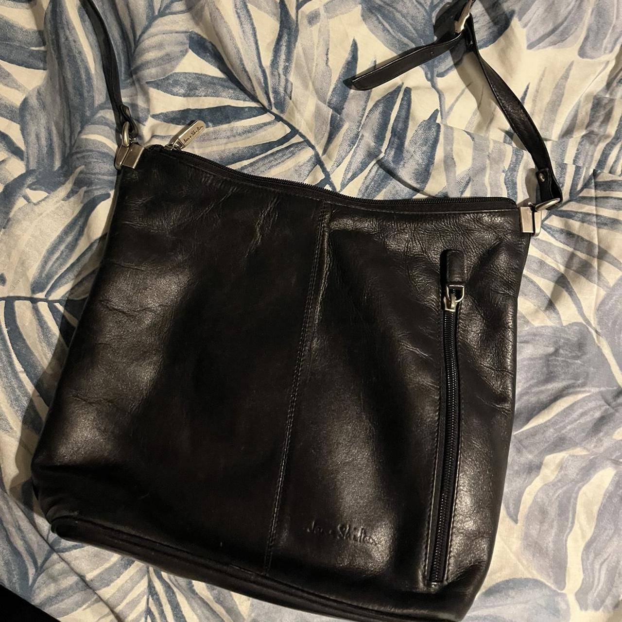 Jane Shilton black leather bag Real leather... - Depop