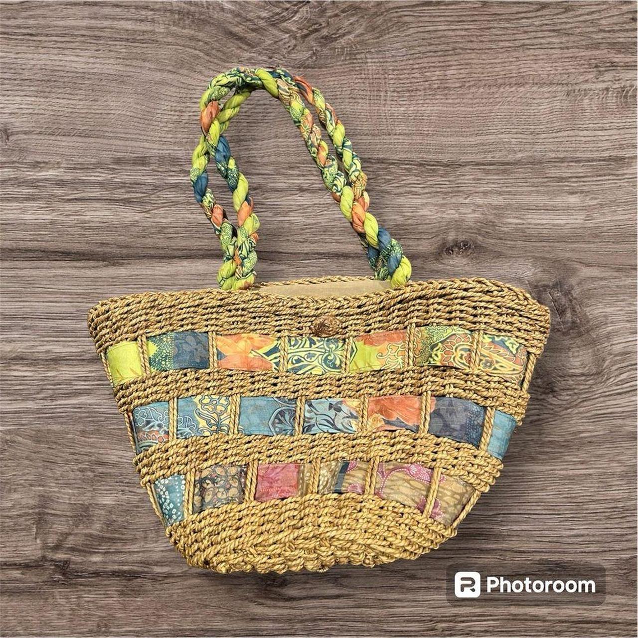 Source Unknown Women's Bag - Multi/Cream – Vintag… - image 1