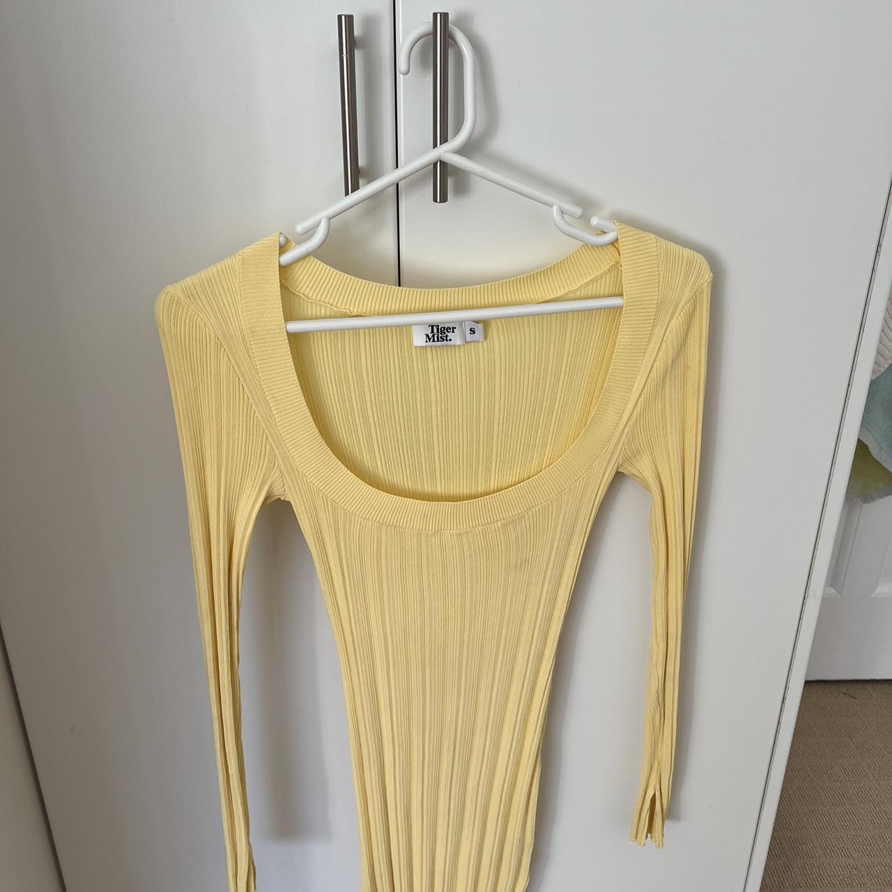 REPOP TIGER MIST sunrise dress- mustard yellow mini - Depop