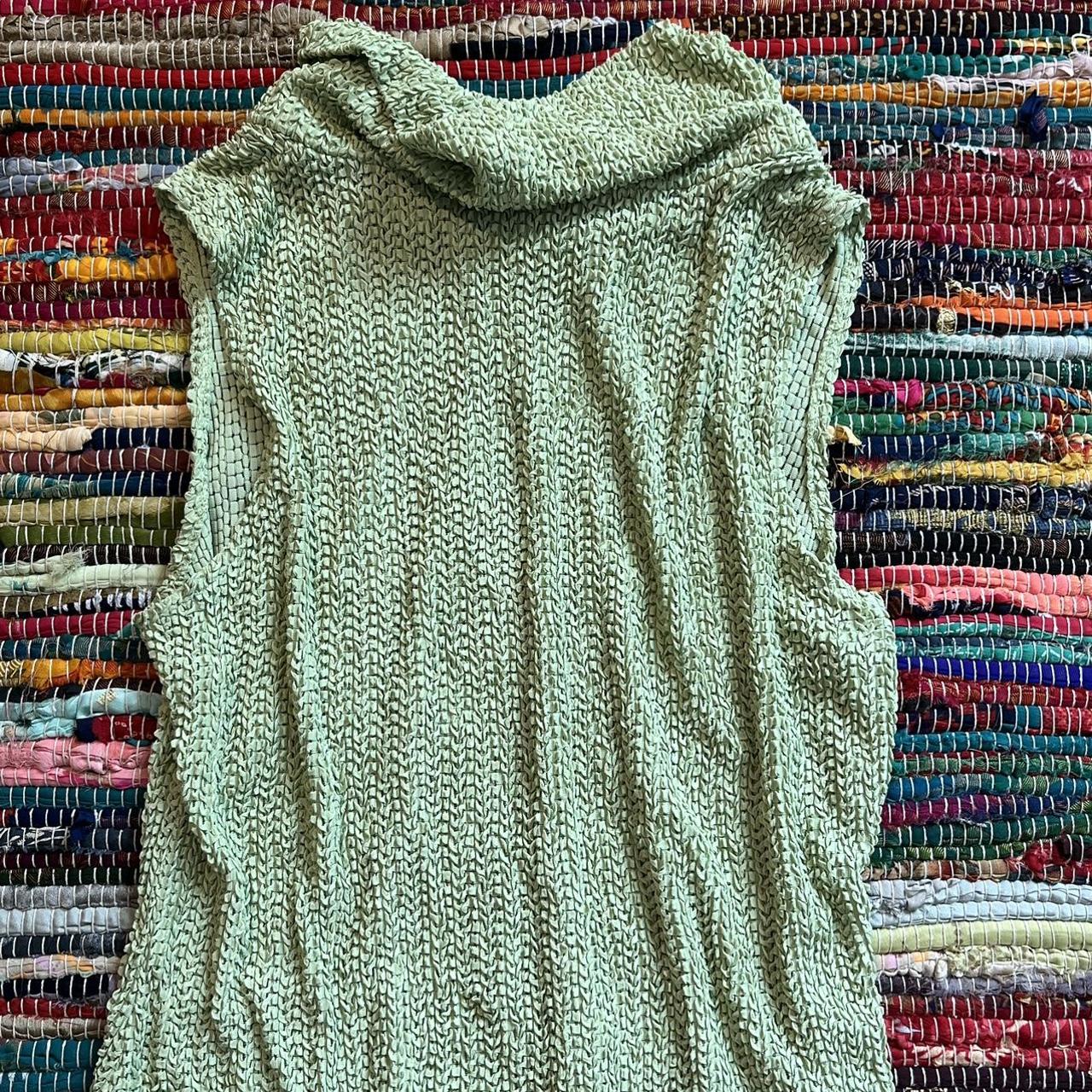 green high neck tank super cute material and great... Depop