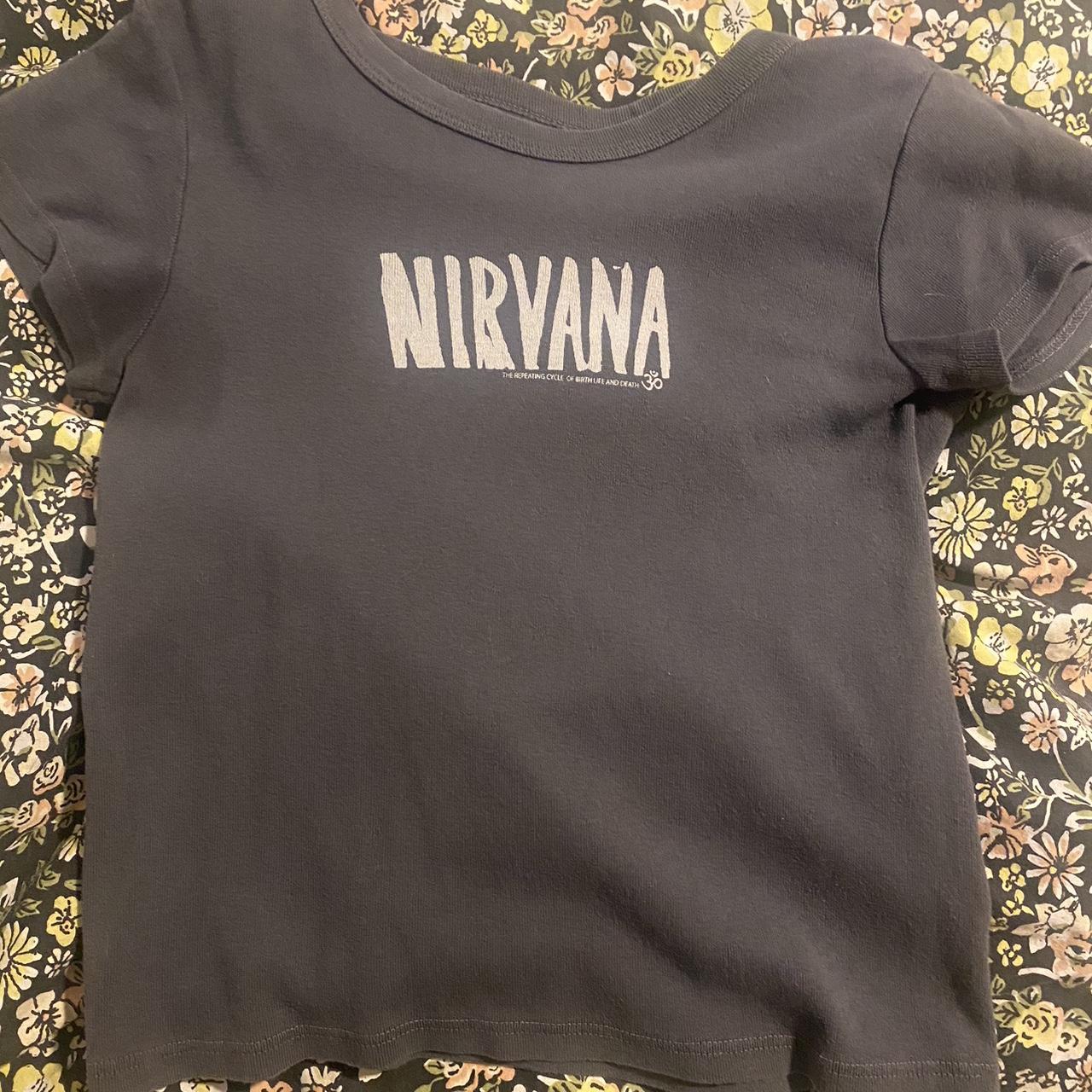 Rare Brandy Melville/John Galt Nirvana baby tee! In... Depop