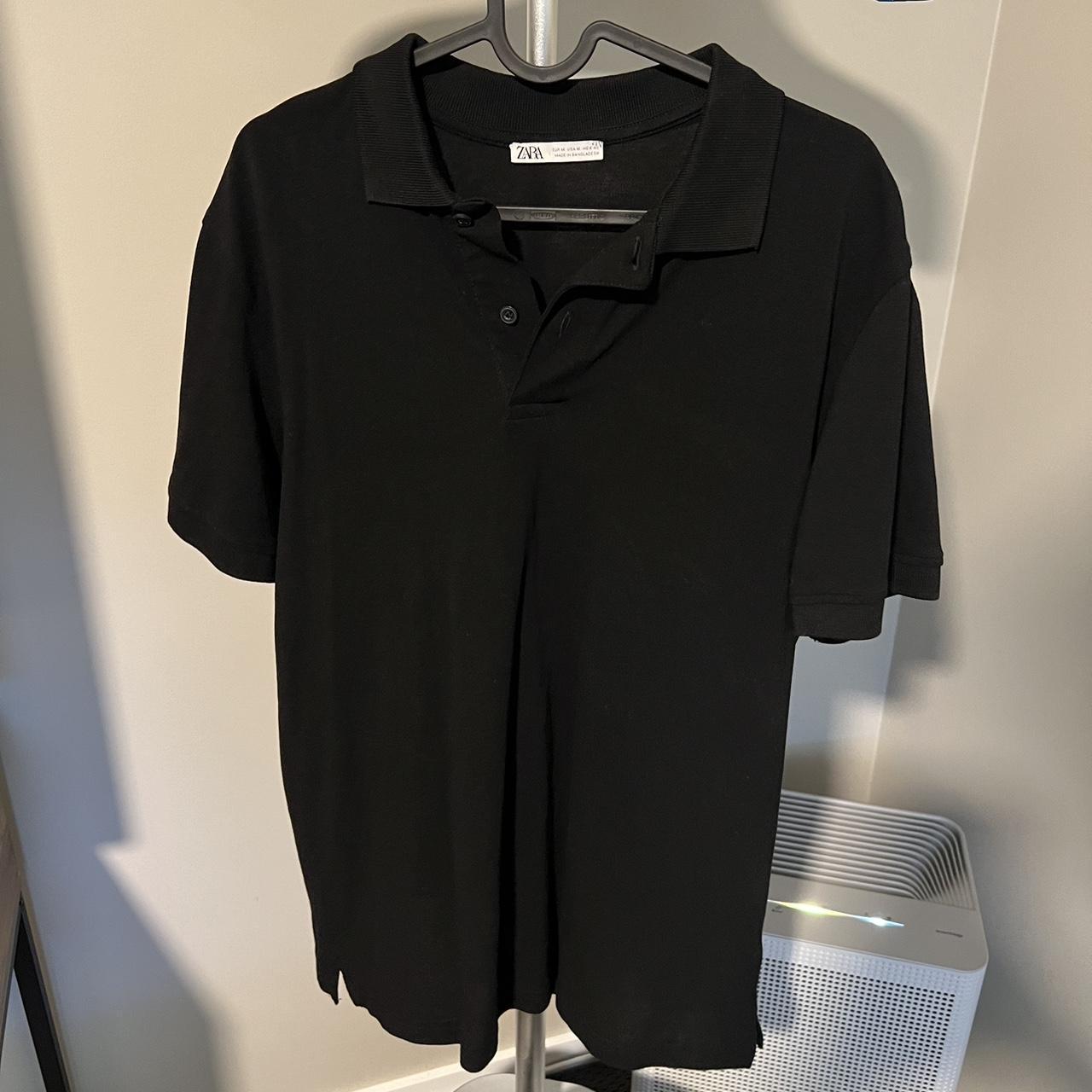 black zara polo super comfortable! no signs of wear,... - Depop