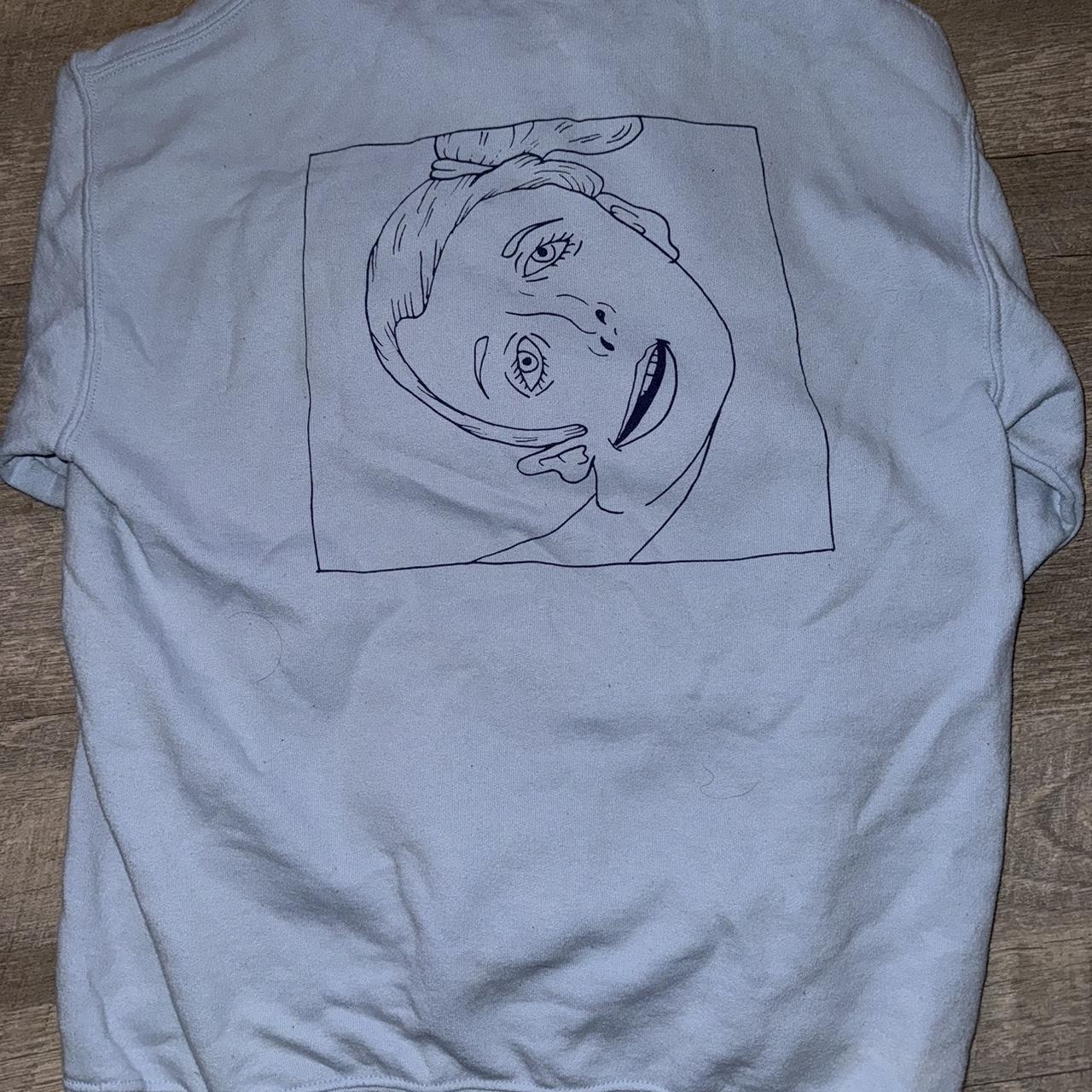 Emma Chamberlain 2018 merch hoodie baby blue Depop