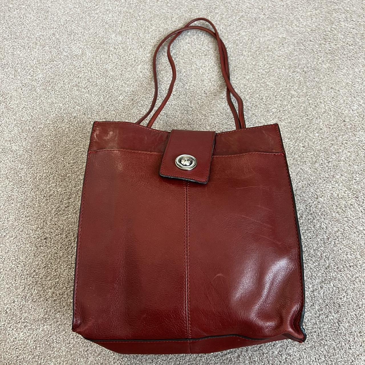 Wilson’s leather tote on sale brown/burgundy Y2K