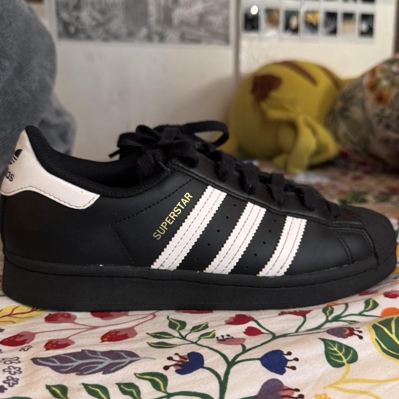 Black Adidas Superstar Size 5 1 2 in men s youth Depop