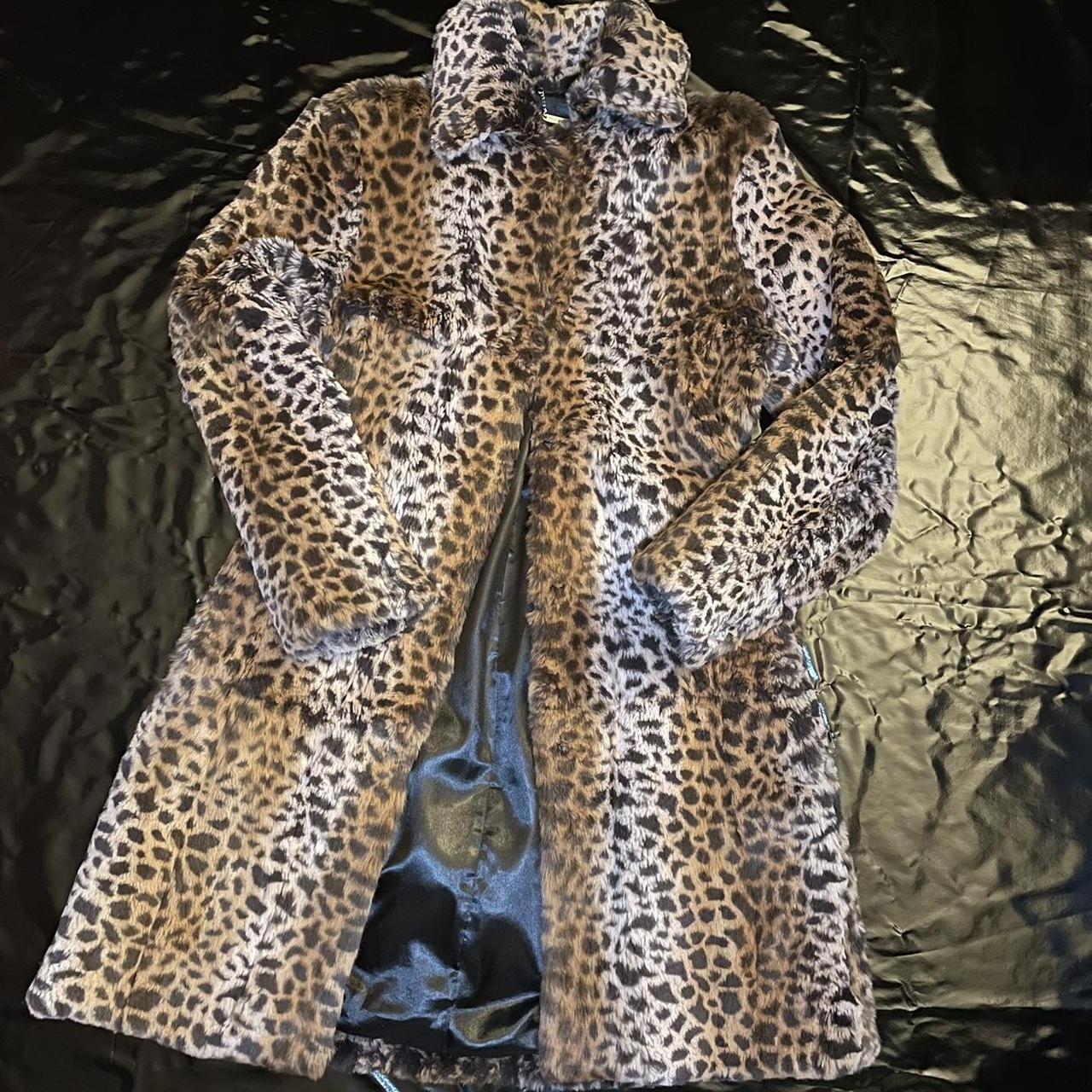 90s Pelle Studio leopard print real rabbit fur... - Depop