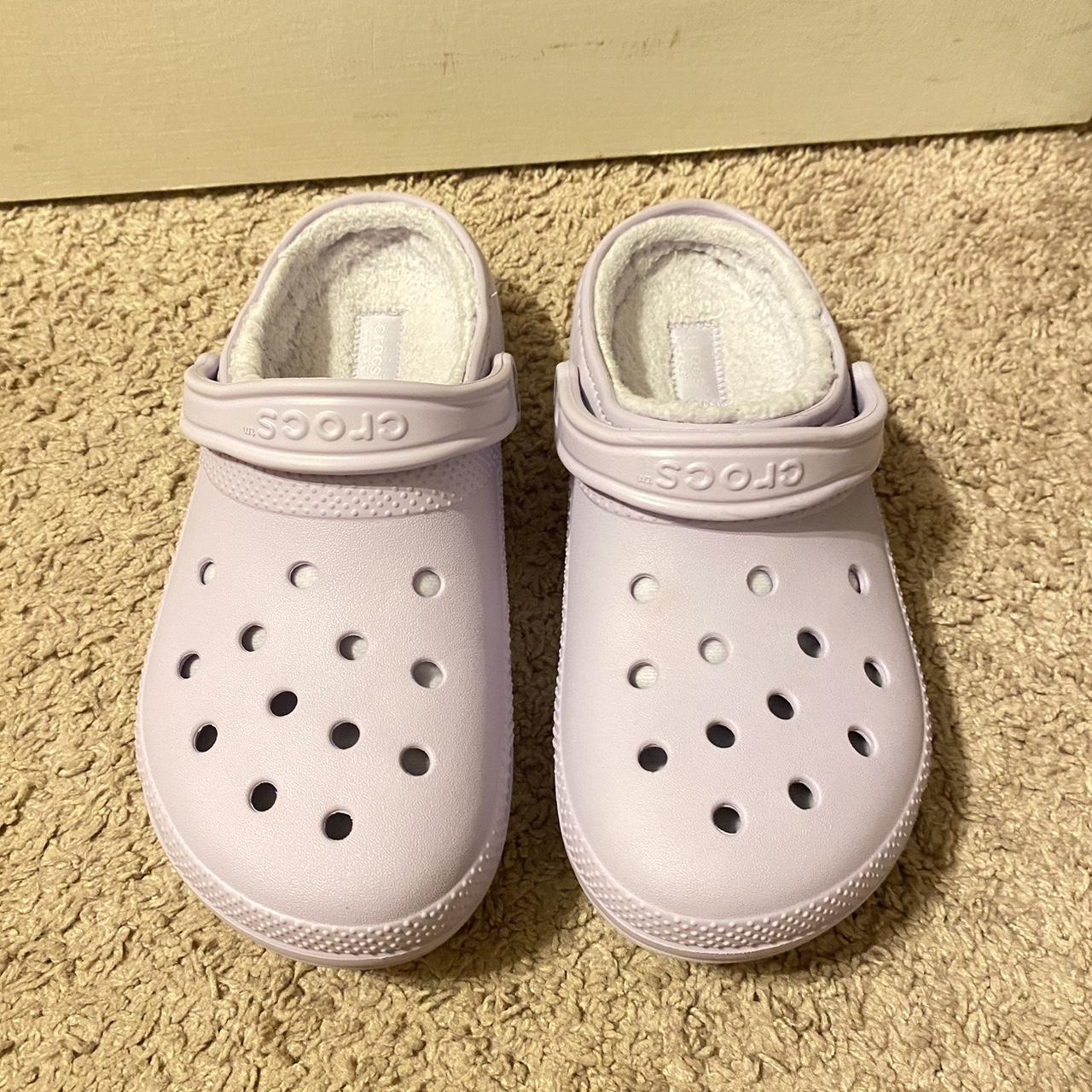 Lavender colored crocs in womens size 10 worn a... - Depop