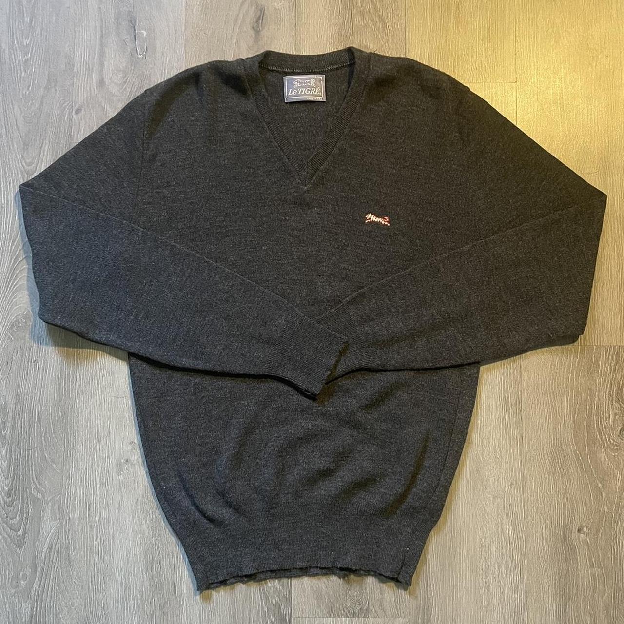 american-vintage-men-s-grey-jumper-depop