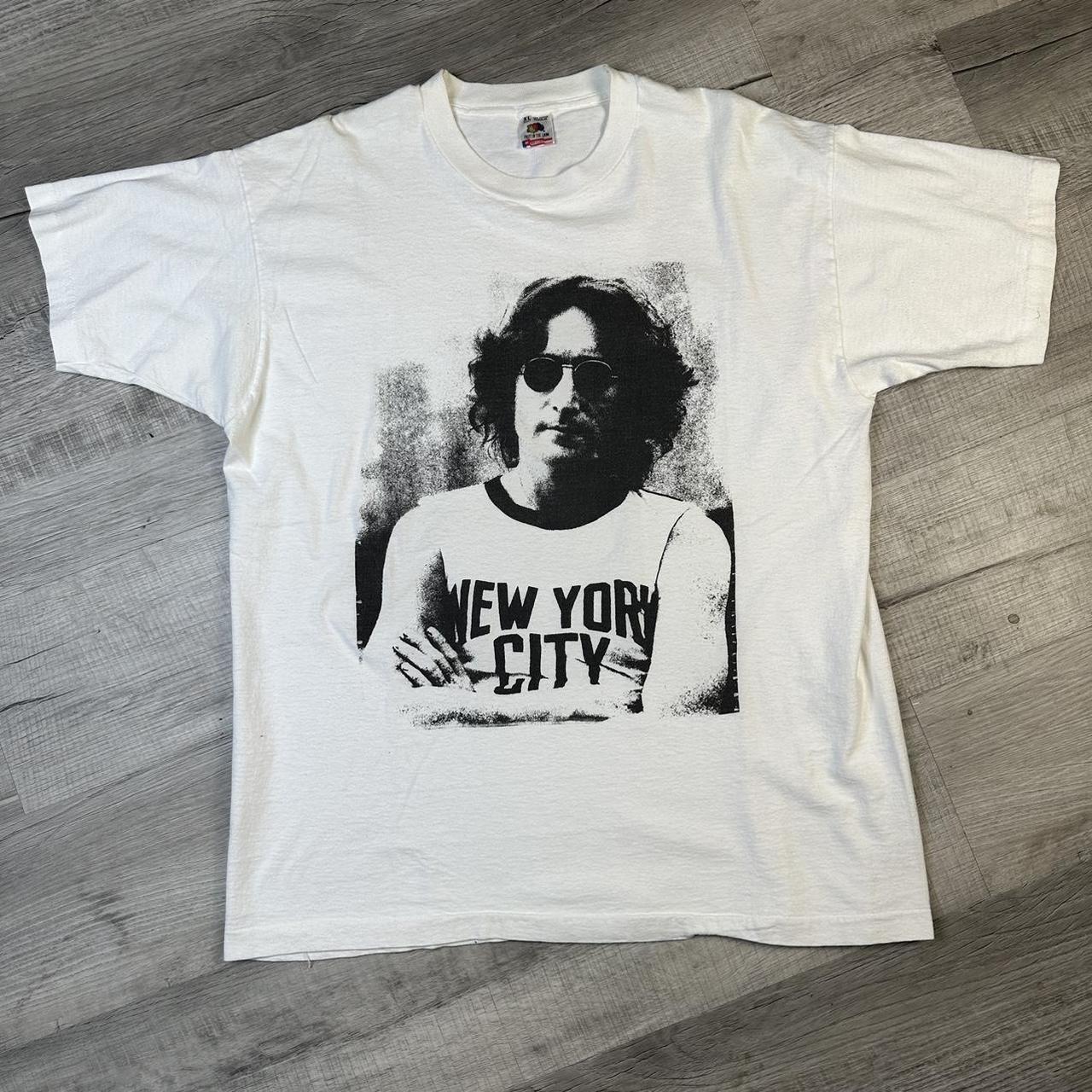 John Lennon T-Shirt. New York Tee Worn by John Lennon. Vintage T-Shirt XXL / Black / Mens