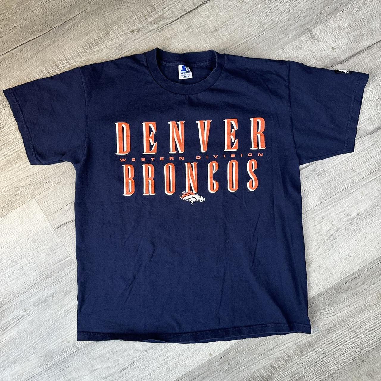 Vintage 90s Denver broncos nfl logo 7 graphic print - Depop