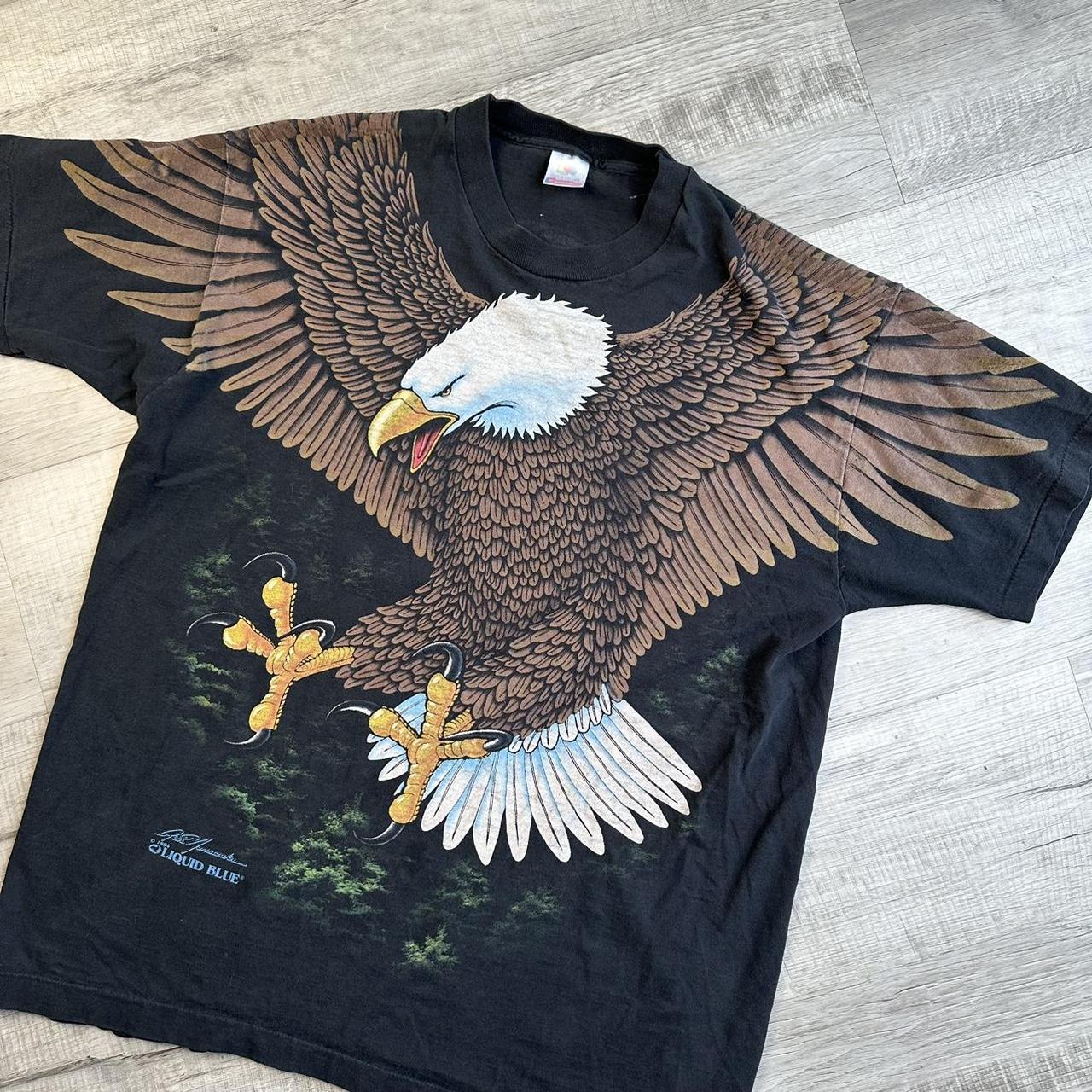 Vintage All Over Print Bald Eagles Sweatshirt 1994 Size Large