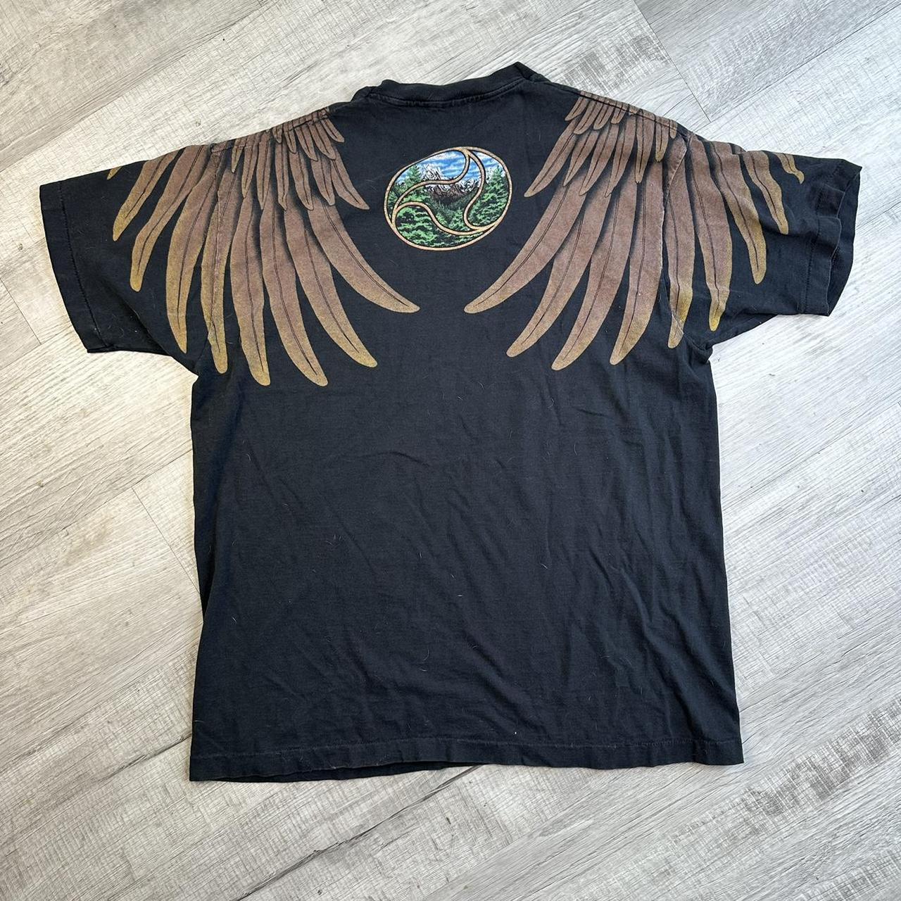 Liquid Blue Vintage Eagle Black T-Shirt