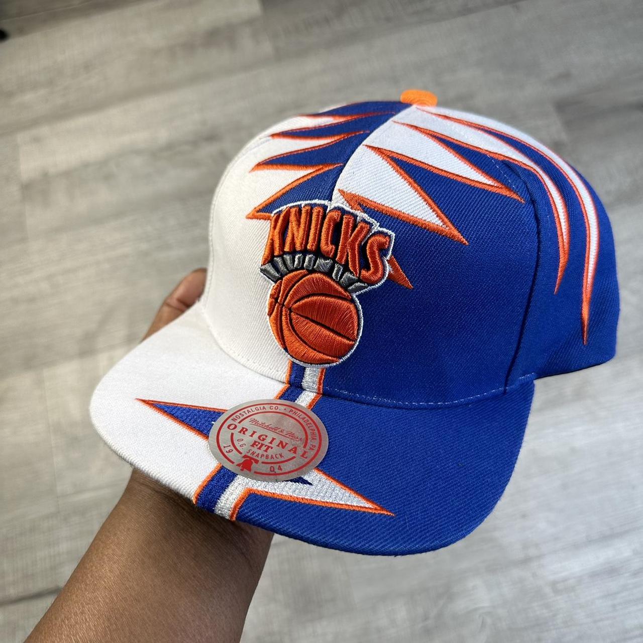 New York Knicks Basketball Hat Cap Orange Blue Mitchell Ness