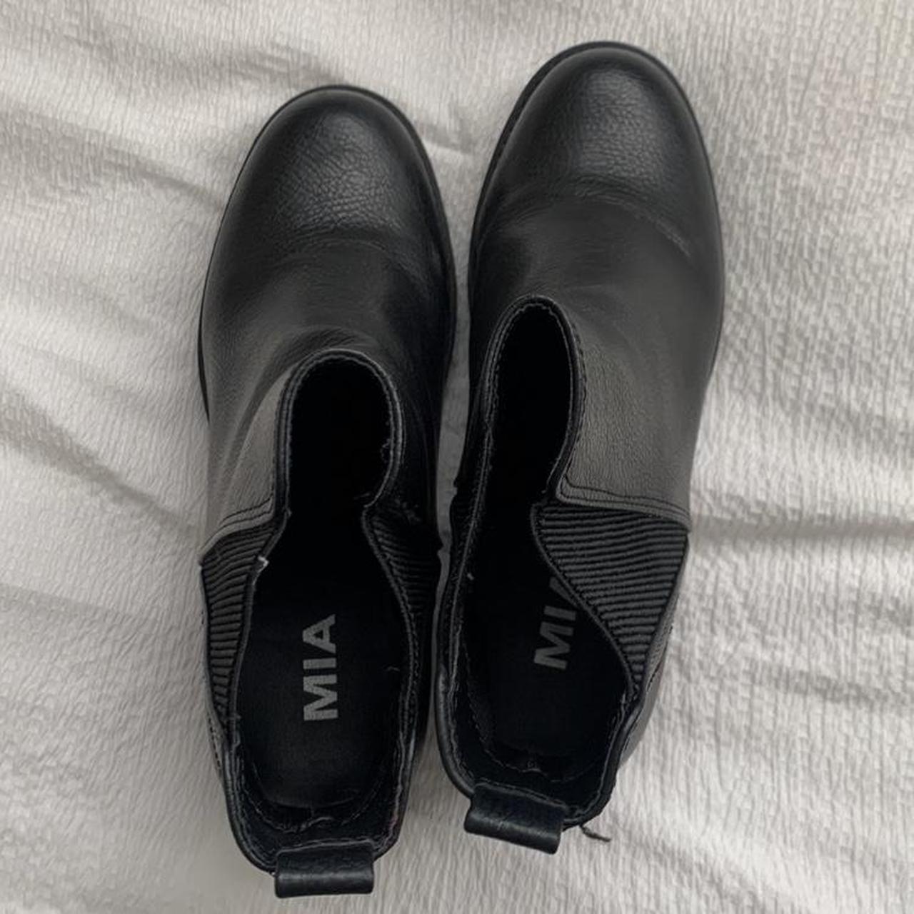 MIA Women's Jody Bootie - Black Synthetic Leather Ankle Boots With 2.25 Inch Heel