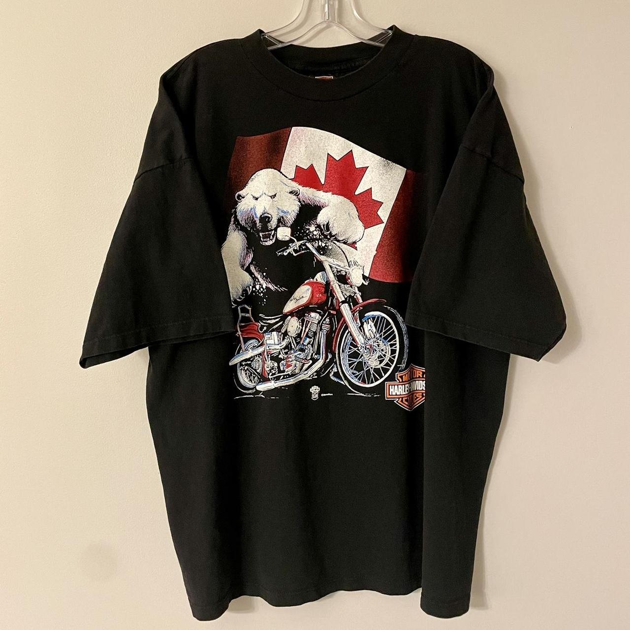 Vintage Canada Harley Davidson polar bear graphic offers t-shirt