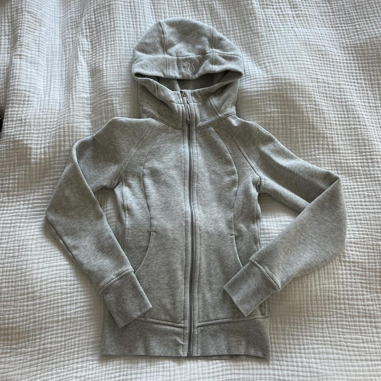 LULULEMON zip up jacket in light gray never worn... Depop