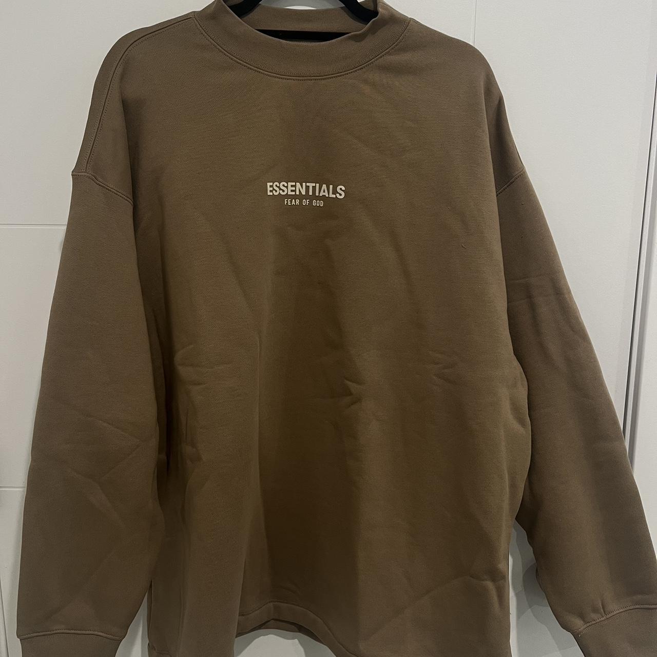 essentials tan crewneck